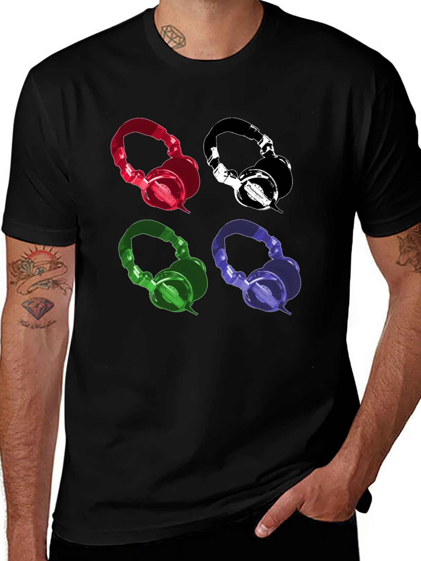 Variant 30 of Retro Headphones Graphic Tee - Music Lover T-Shirt