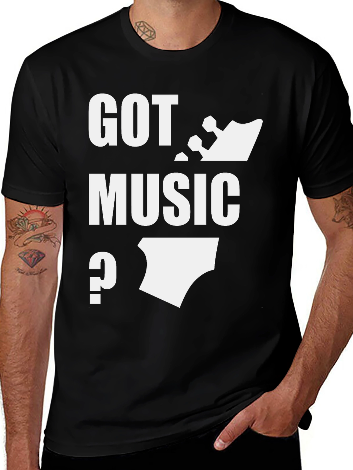 Variant 26 of Got Music? Black T-Shirt Graphic Tee