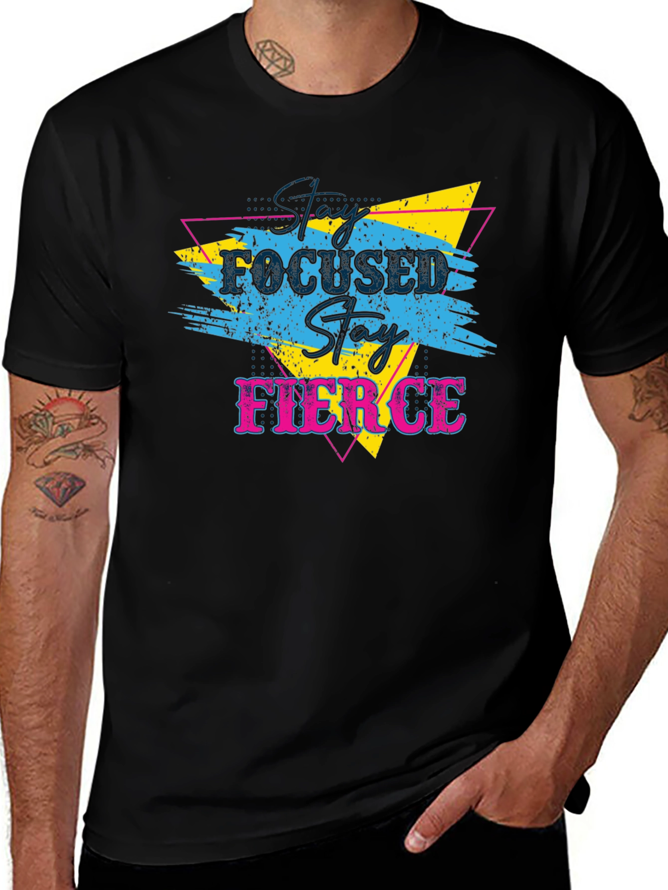 Variant 11 of Stay Focused Stay Fierce Graphic T-Shirt