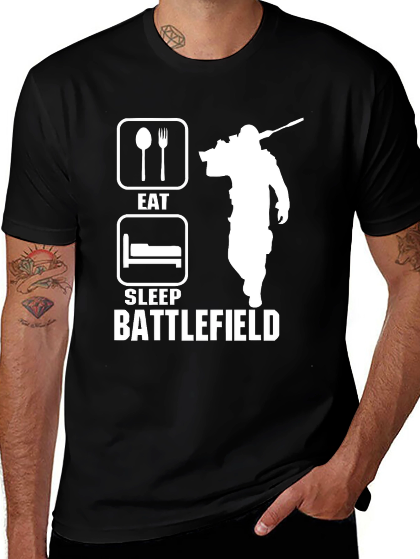 Eat Sleep Battlefield Graphic T-Shirt