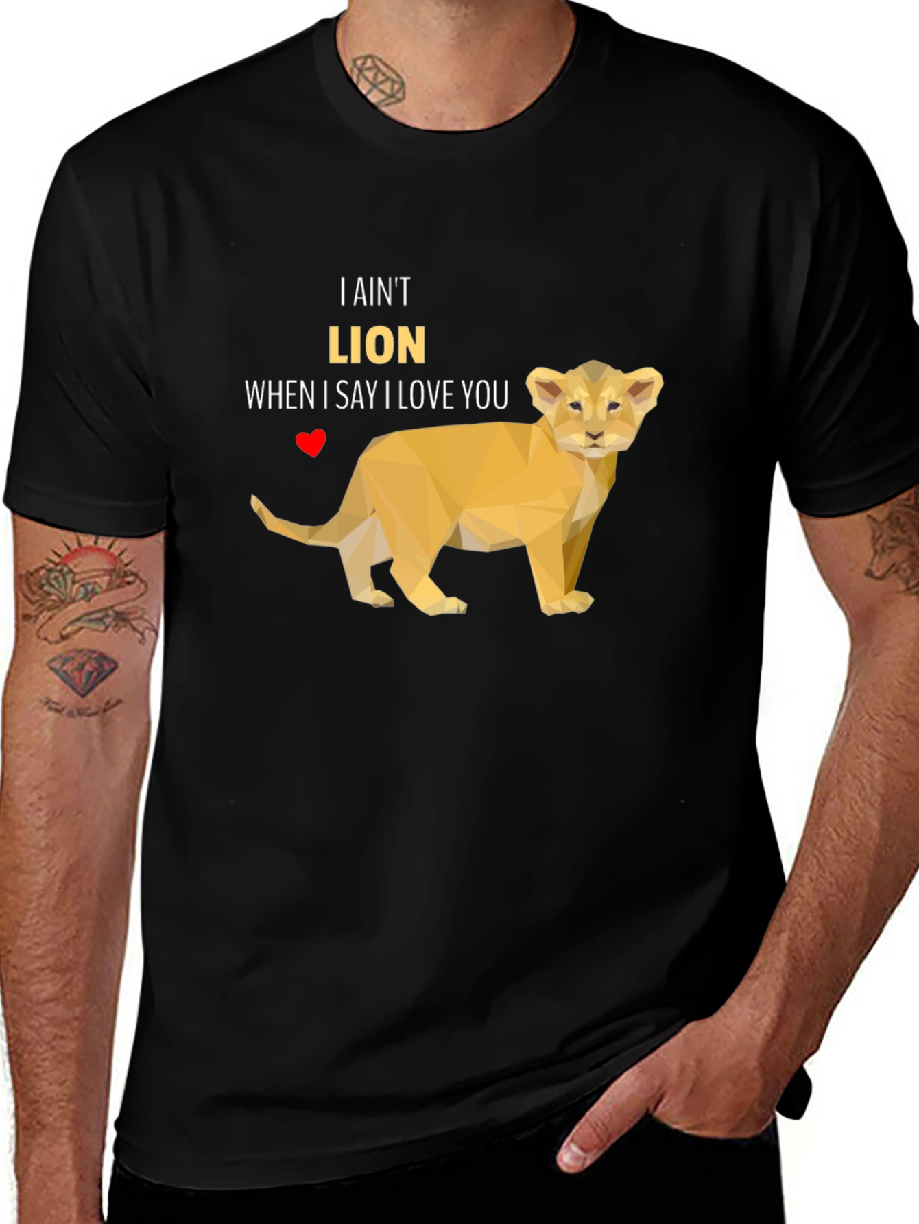 Variant 20 of I Ain't Lion T-Shirt - Love Pun Tee