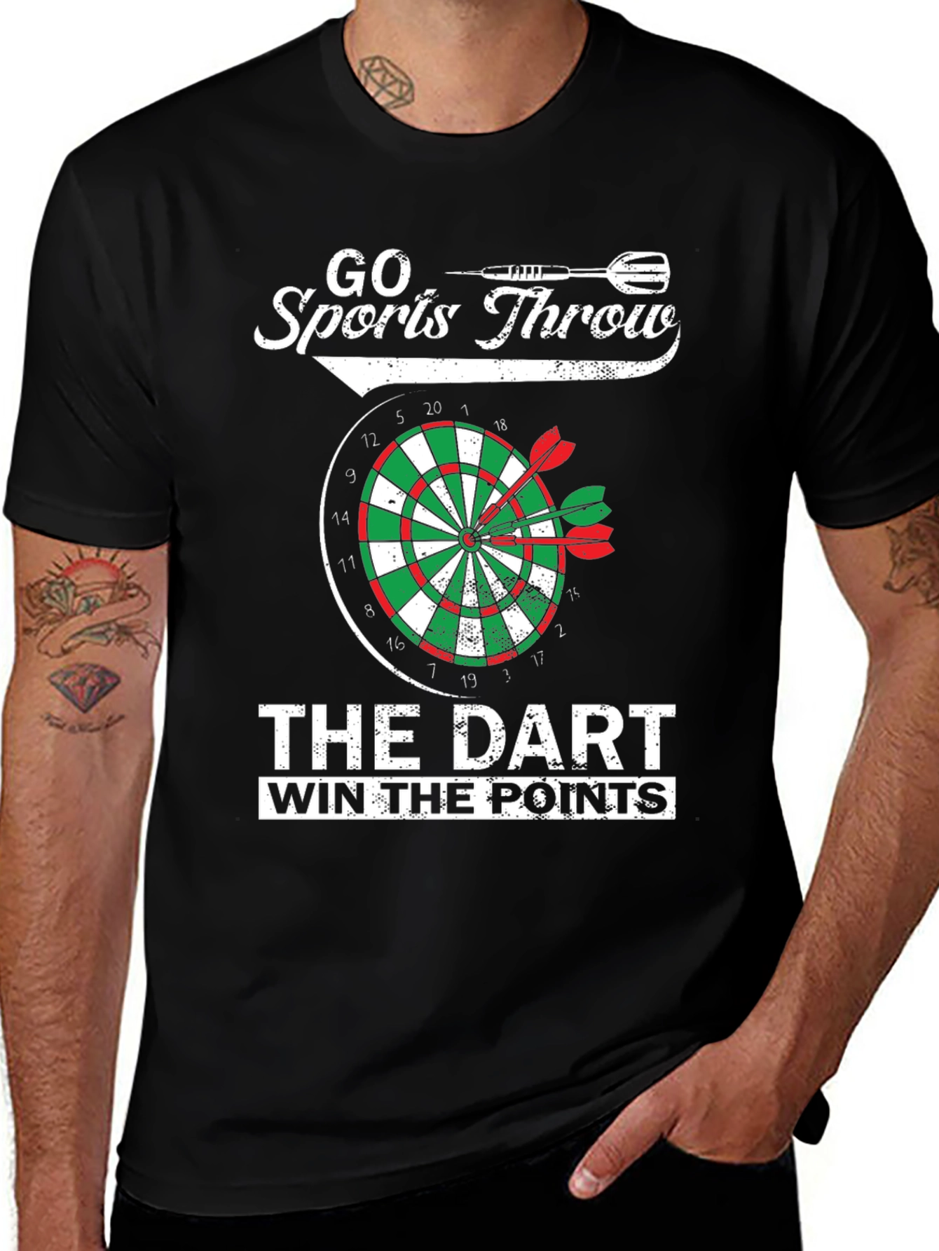 Variant 5 of Go Sports Throw Dart T-Shirt - Win the Points!