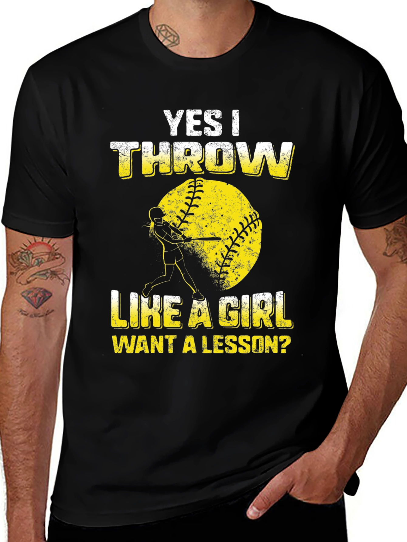 Variant 22 of Yes I Throw Like a Girl T-Shirt