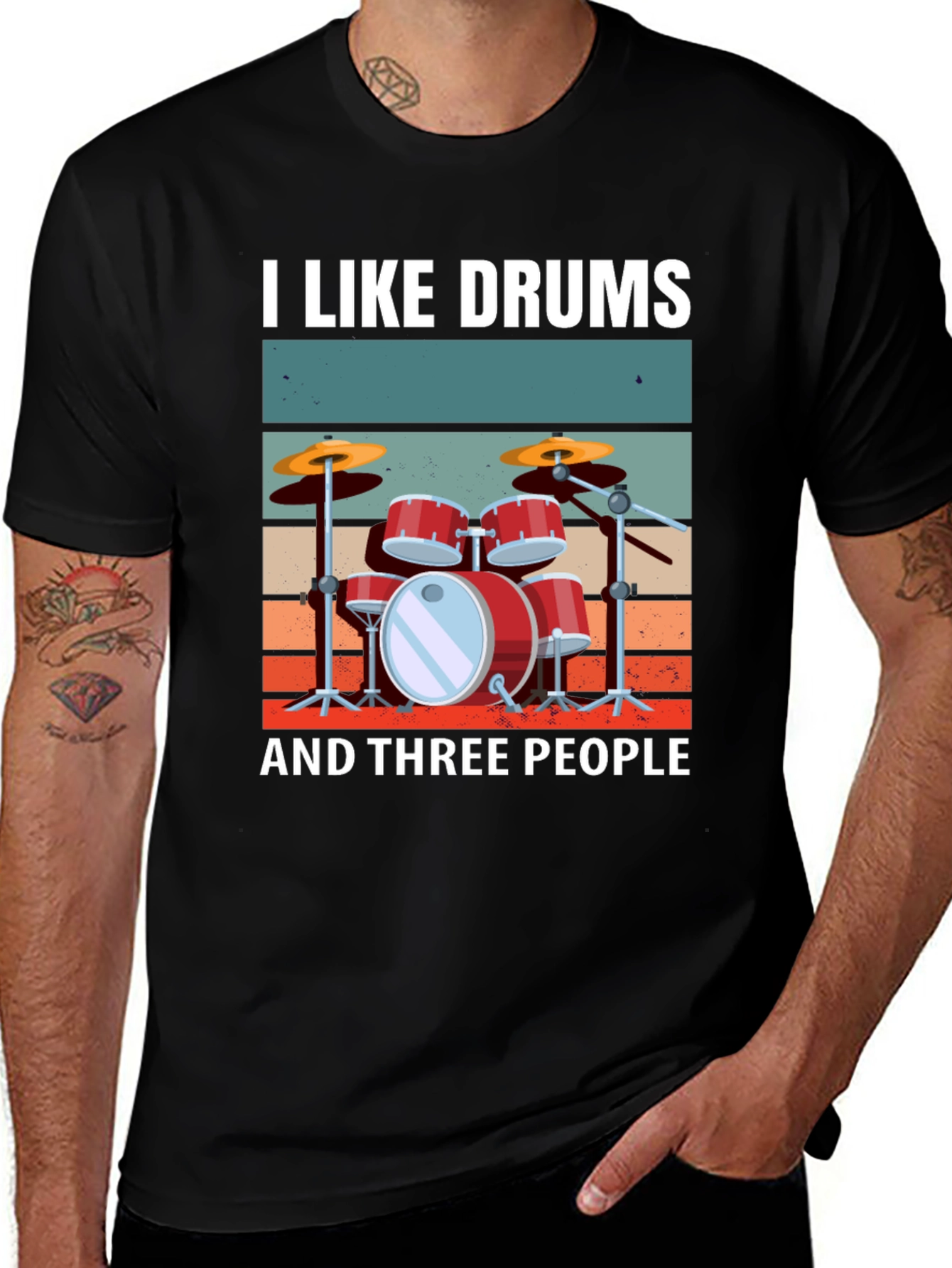 Variant 5 of I Like Drums T-Shirt