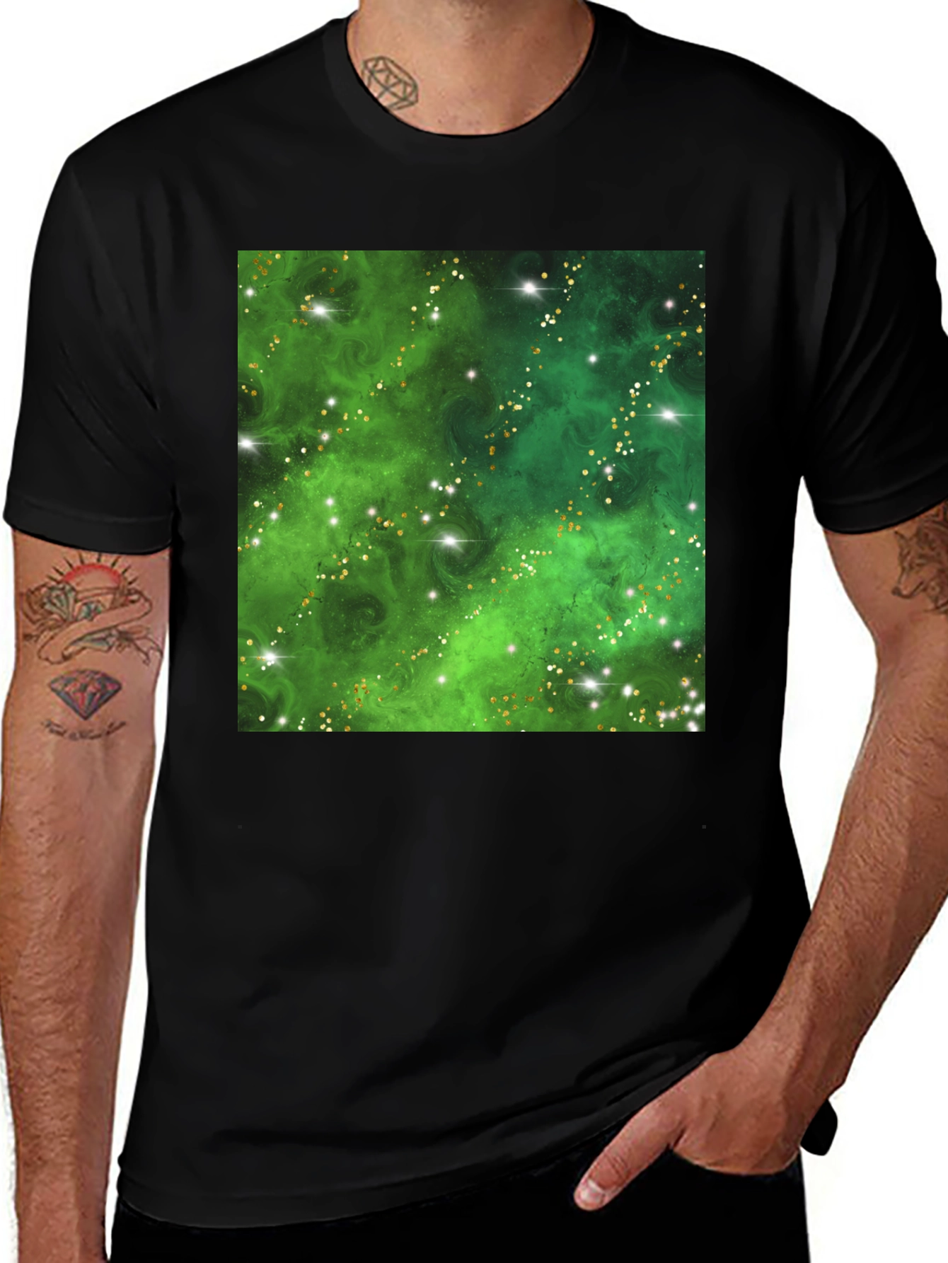 Variant 17 of Green Nebula Graphic Tee