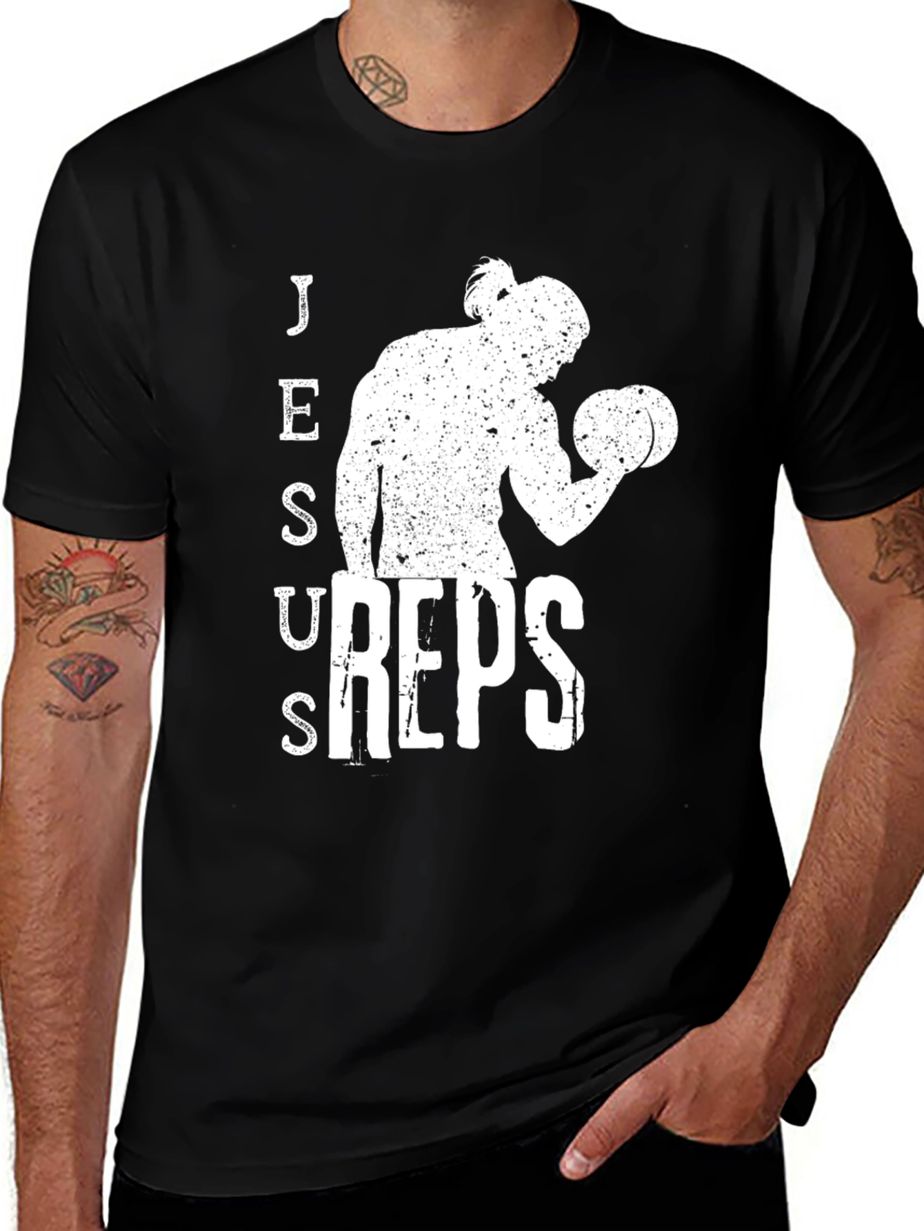Jesus Reps T-Shirt - Faith & Fitness Tee