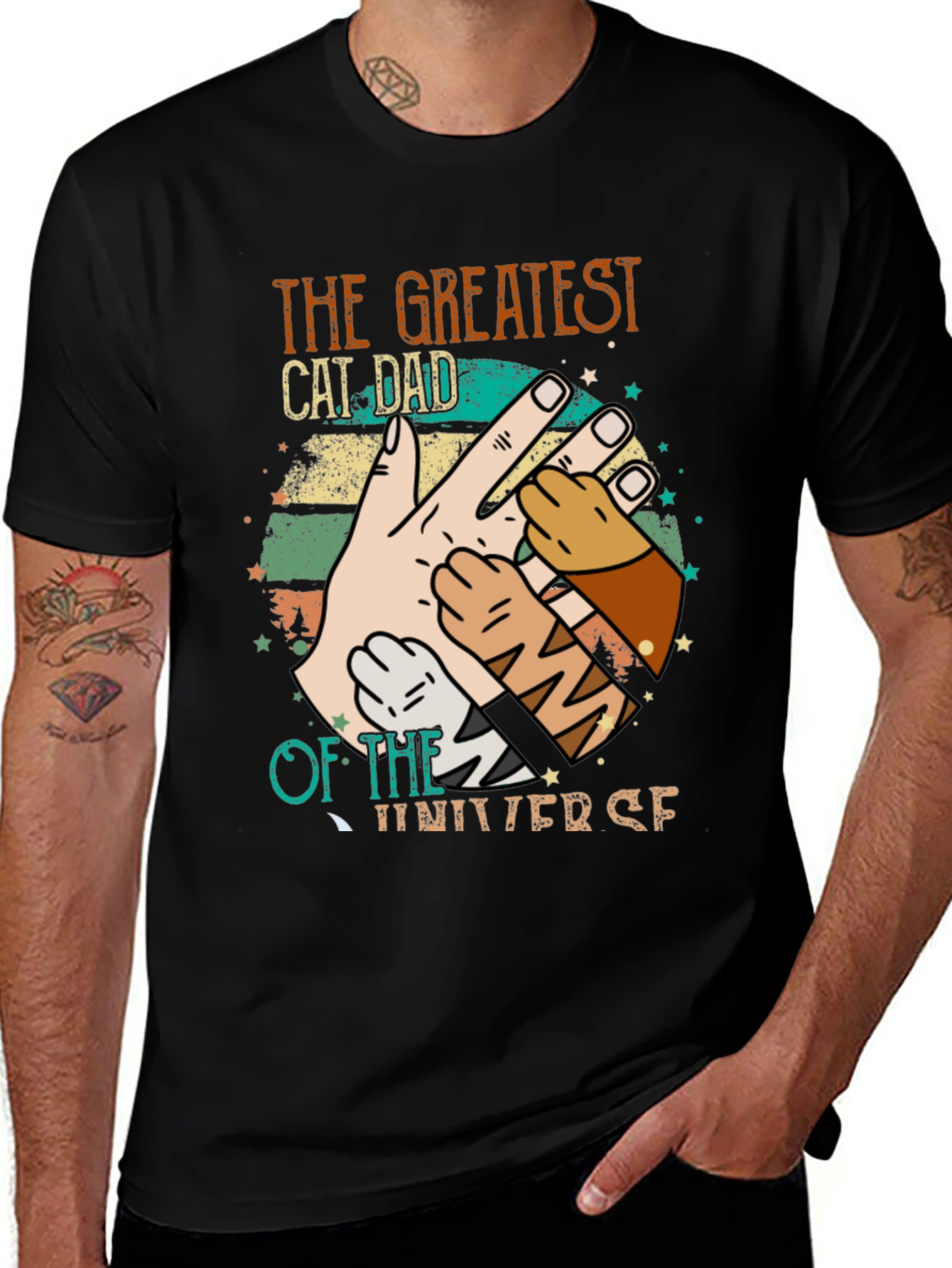 Variant 13 of Greatest Cat Dad T-Shirt - Universe Graphic Tee