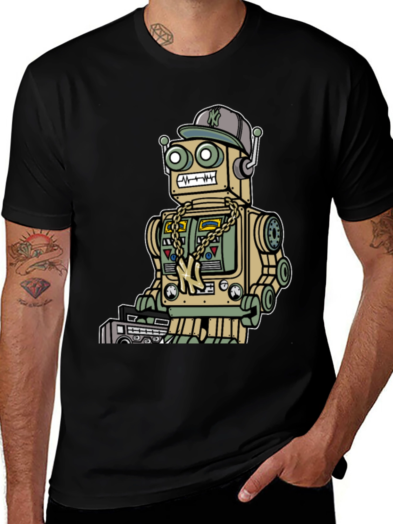 Variant 16 of Robot DJ Graphic Tee
