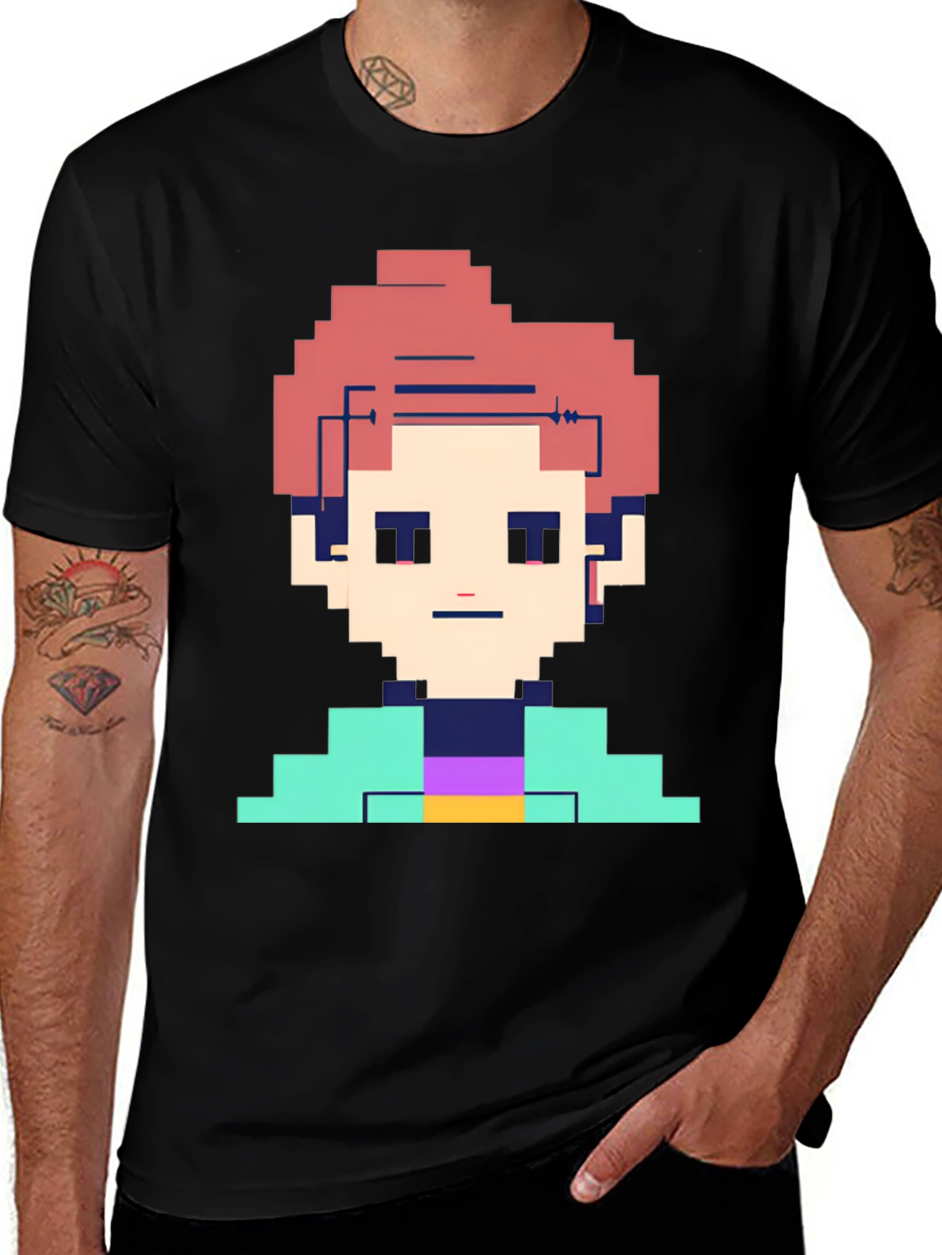 Variant 29 of Pixel Art Character Graphic T-Shirt