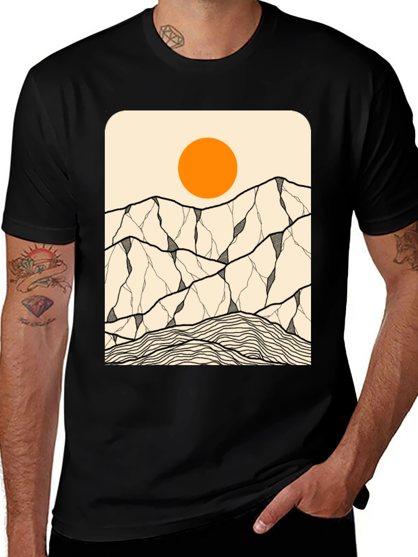 Variant 24 of Modern Mountain Sun Graphic Tee