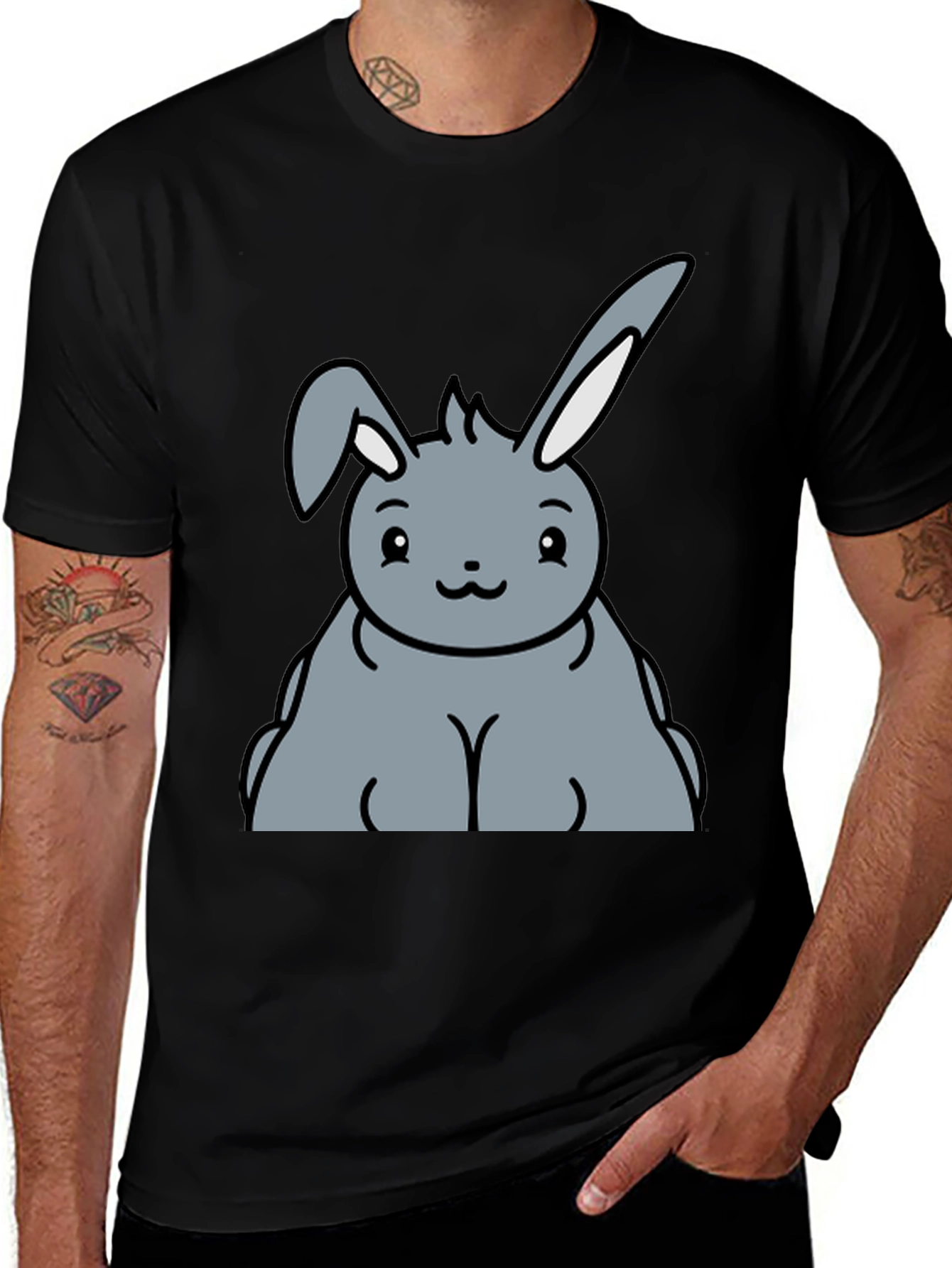 Variant 27 of Cute Cartoon Bunny Graphic T-Shirt