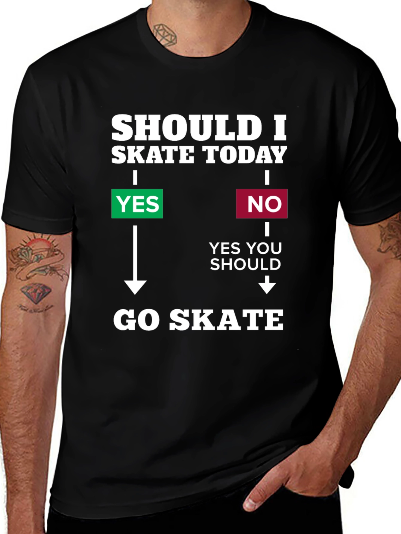 Variant 25 of Should I Skate Today T-Shirt
