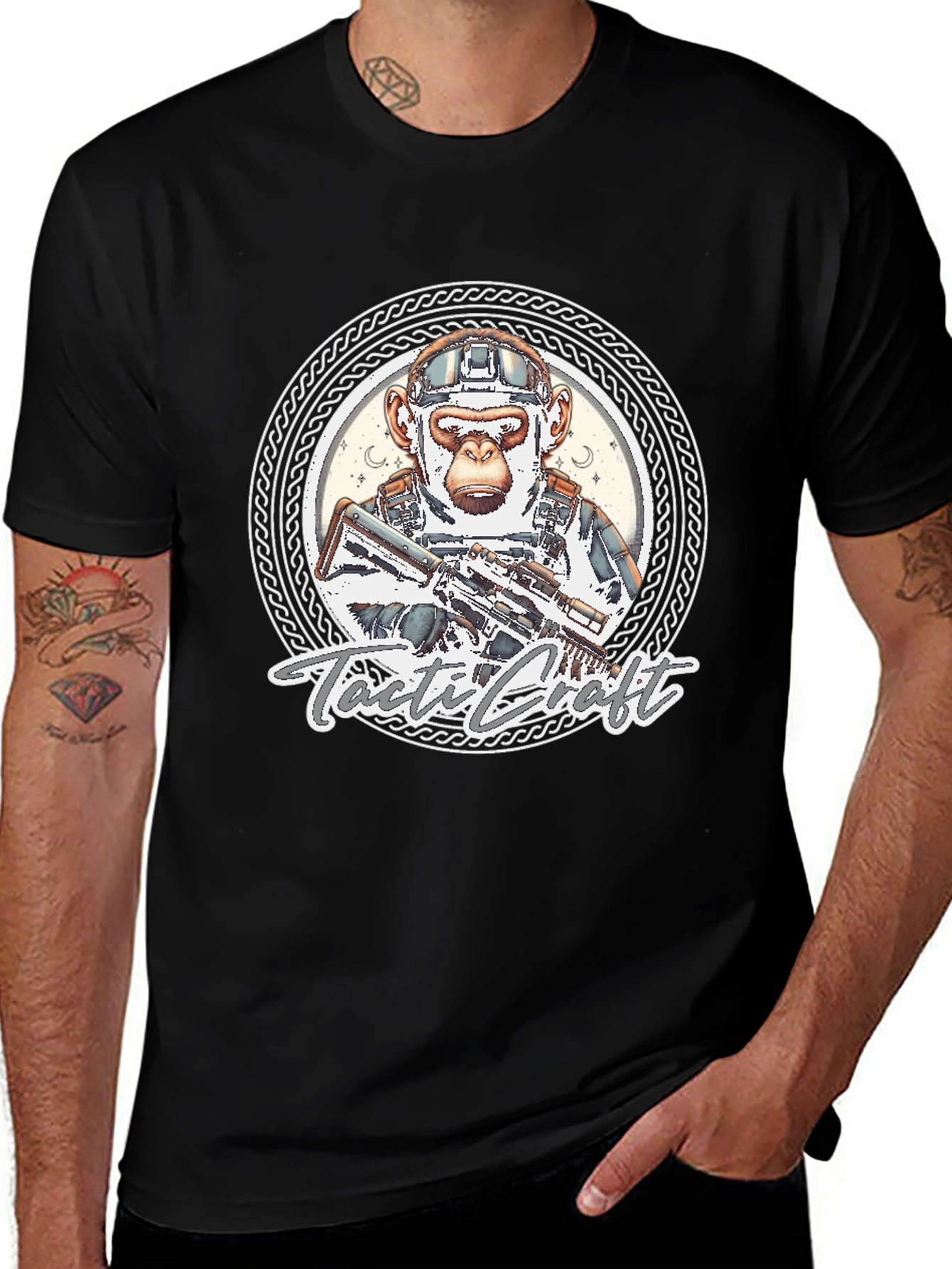 Variant 24 of Tactical Monkey T-Shirt - Special Forces Design