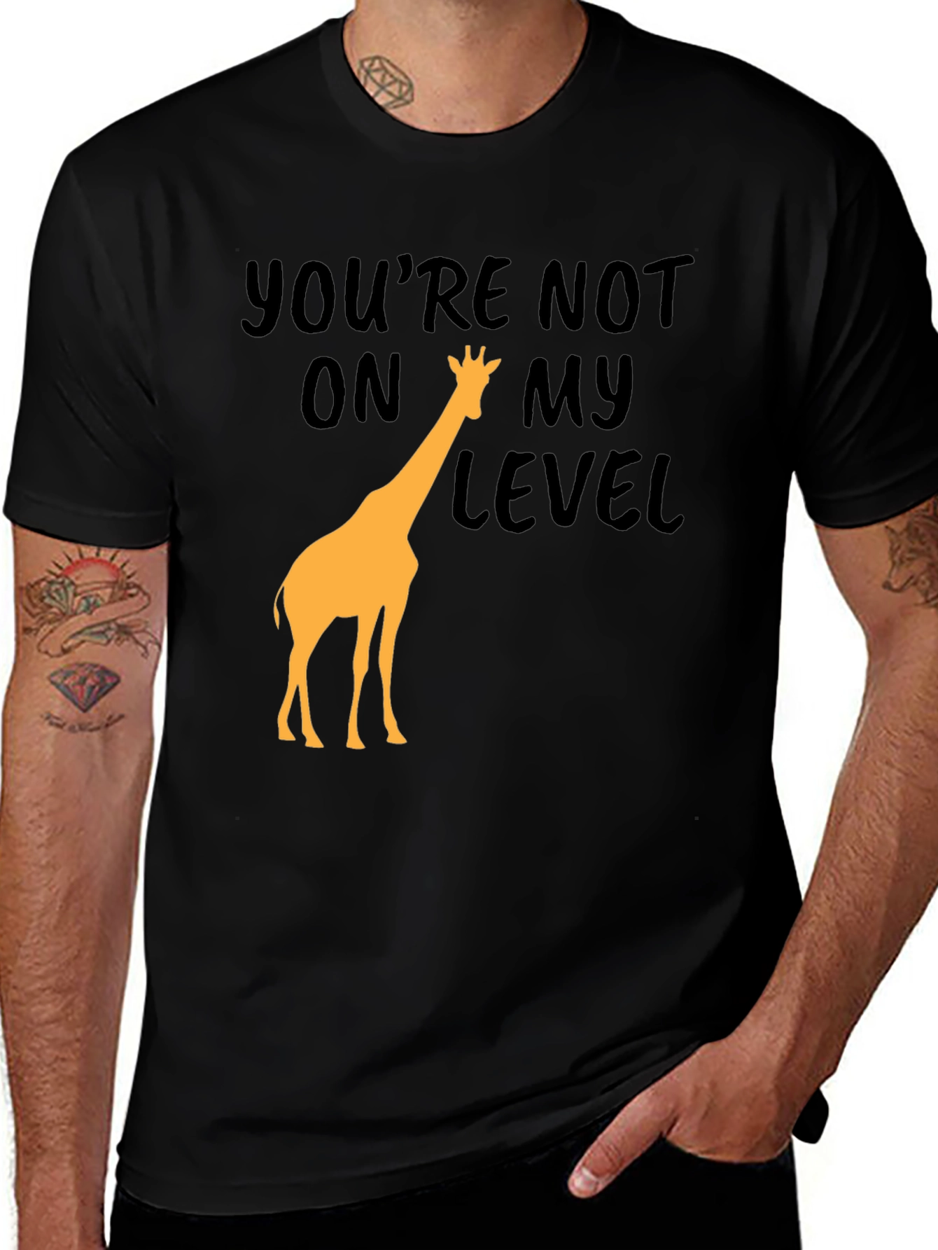 Variant 20 of You're Not On My Level Giraffe Graphic Tee
