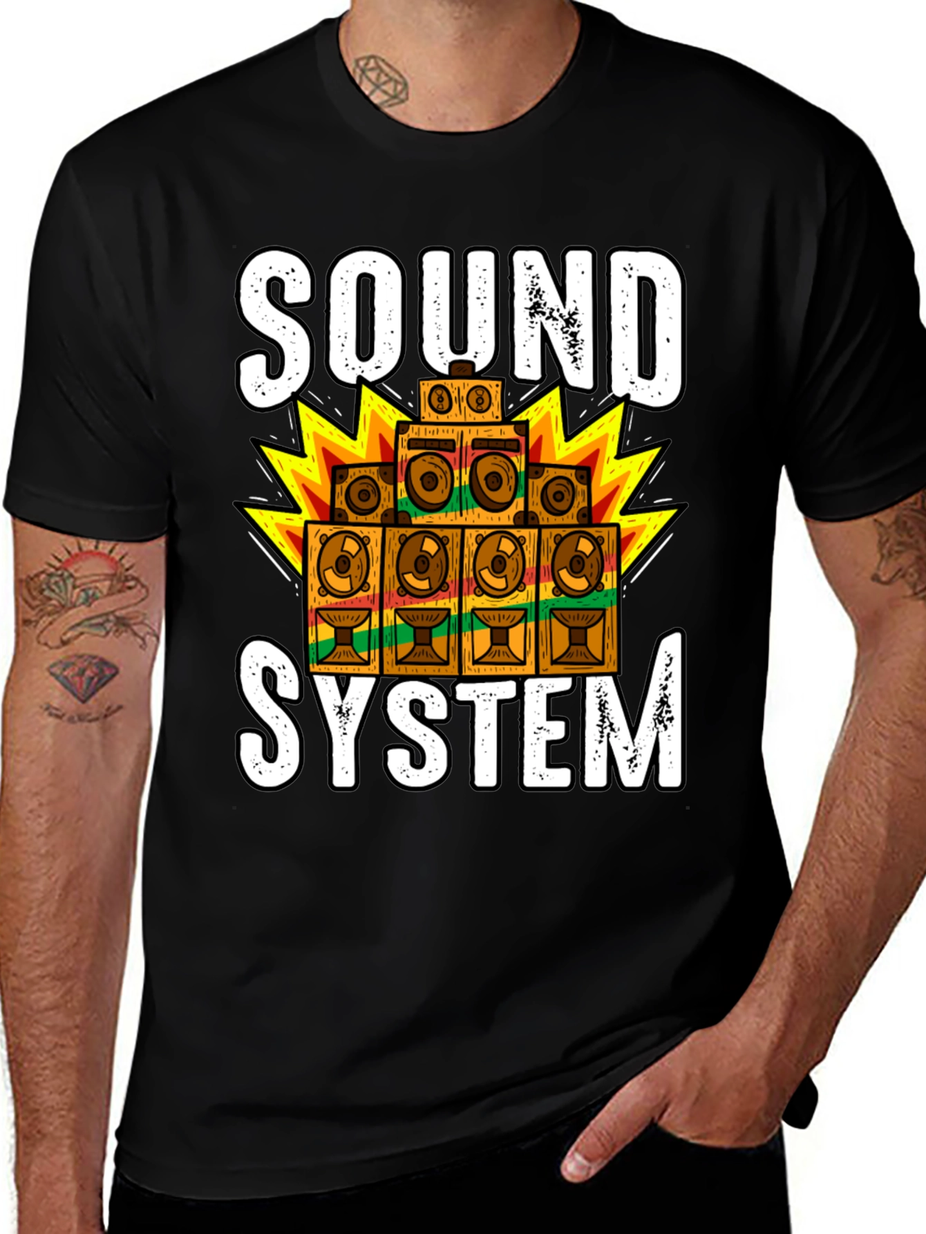 Variant 16 of Sound System Graphic Tee - Reggae Music Lover Shirt