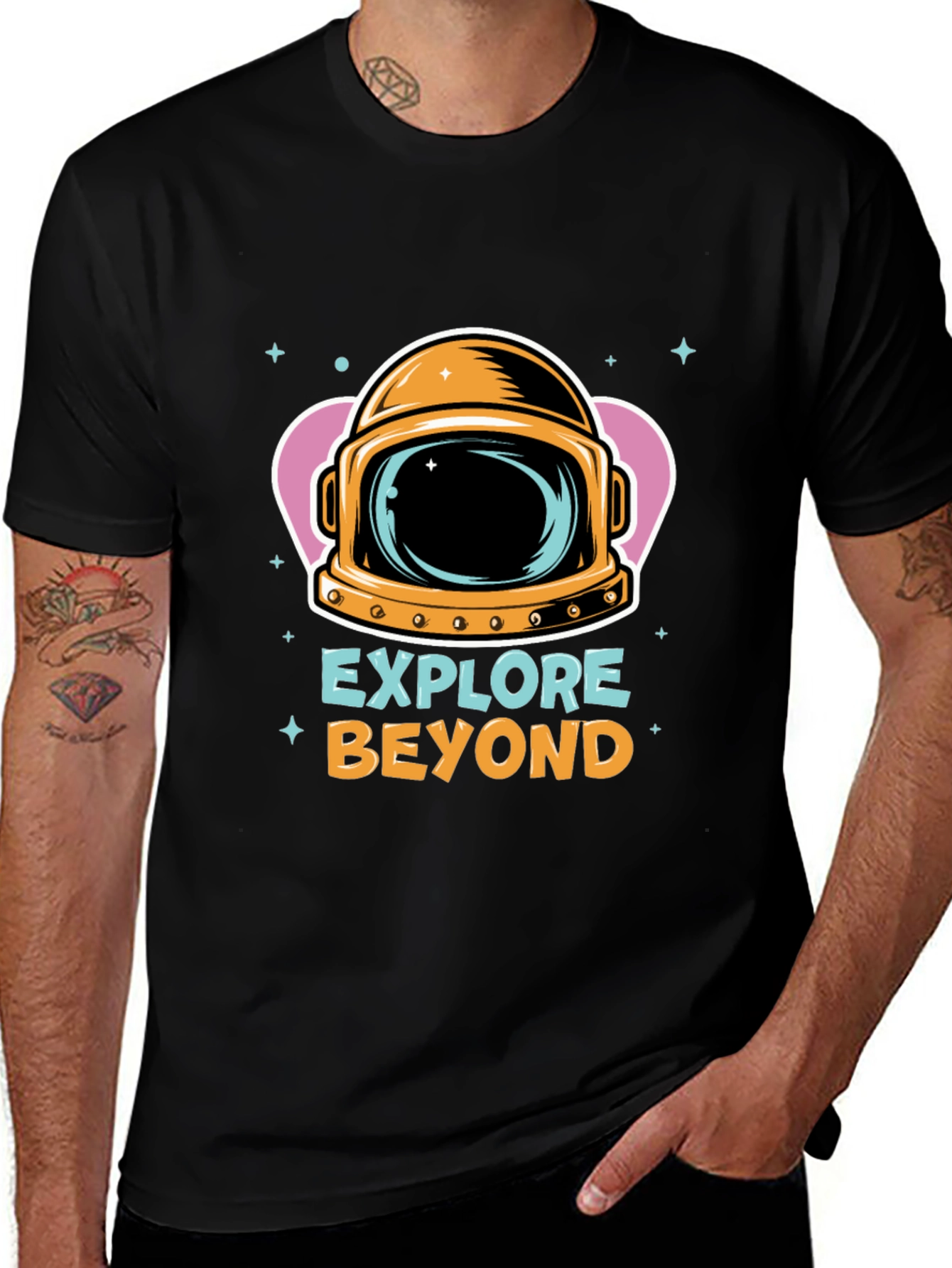 Variant 9 of Explore Beyond Black Graphic T-Shirt