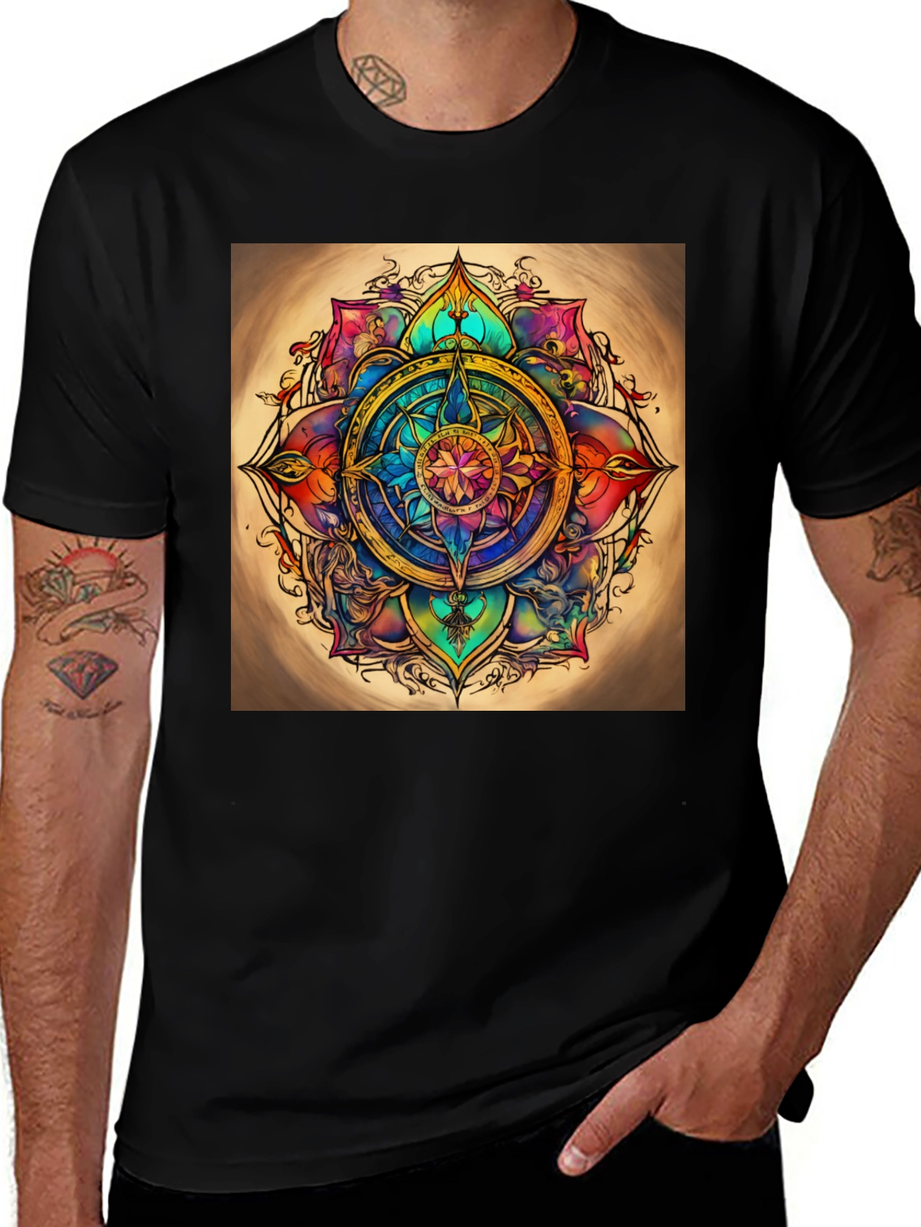 Variant 16 of Mandala Art T-Shirt - Unique Colorful Design