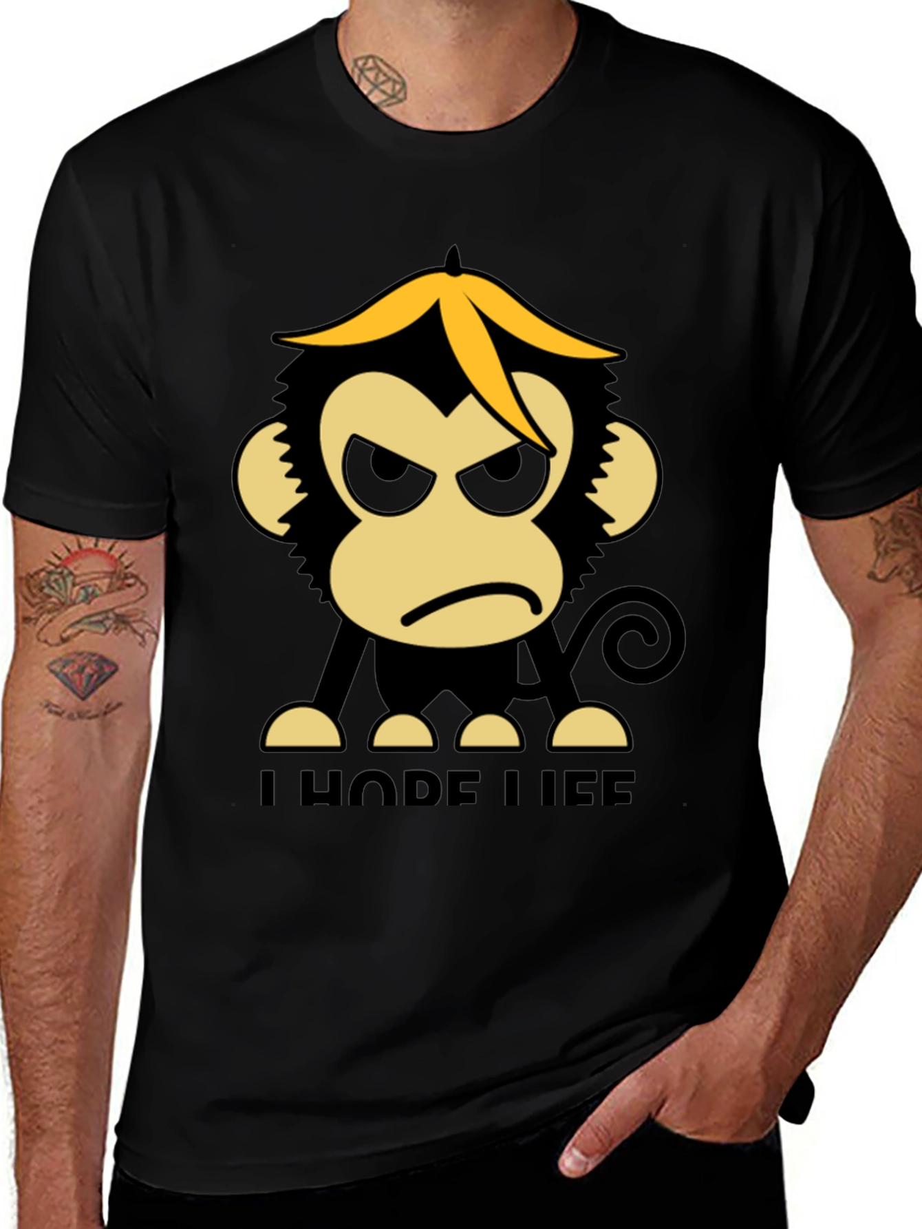 Variant 19 of Funny Angry Monkey Graphic T-Shirt