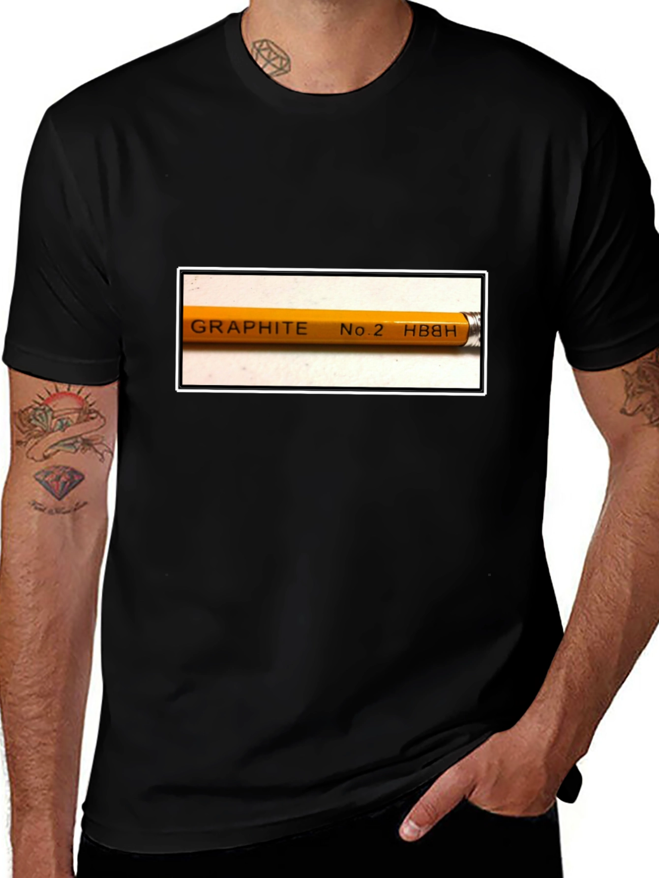 Pencil Graphic T-Shirt - No. 2 Graphite Design