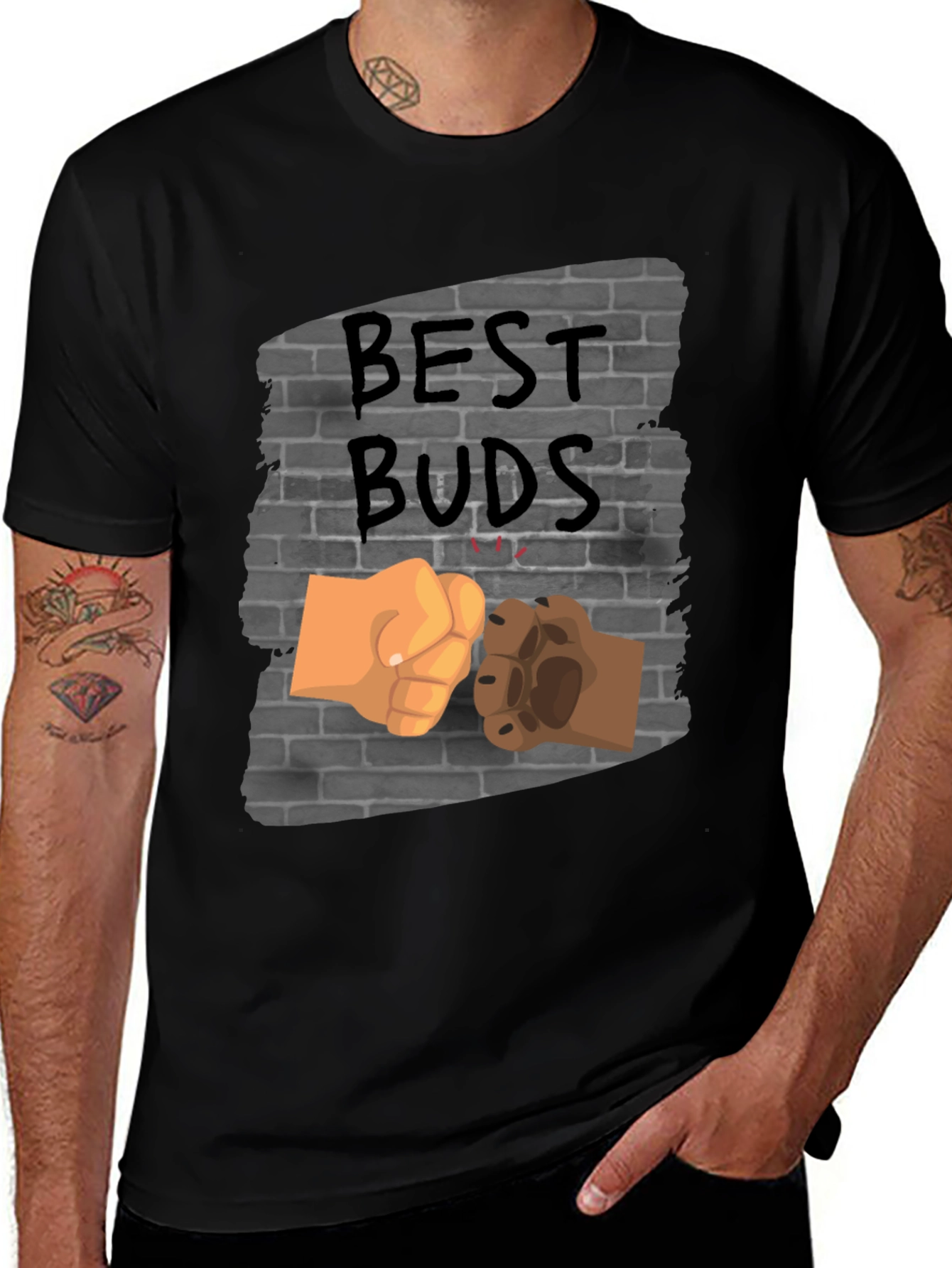 Variant 6 of Best Buds Fist Bump Graphic Tee