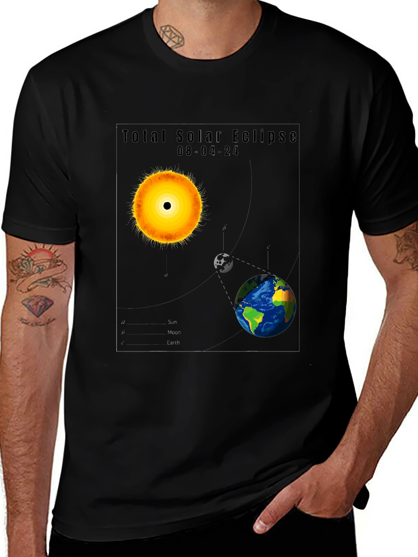 Variant 12 of Total Solar Eclipse Graphic T-Shirt