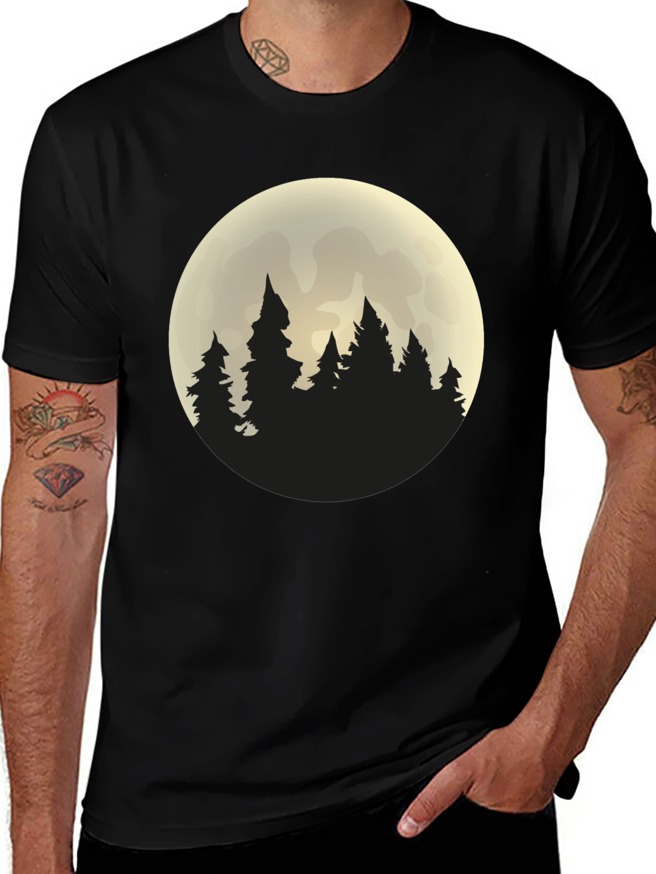 Variant 18 of Nature Moon Forest Graphic Tee
