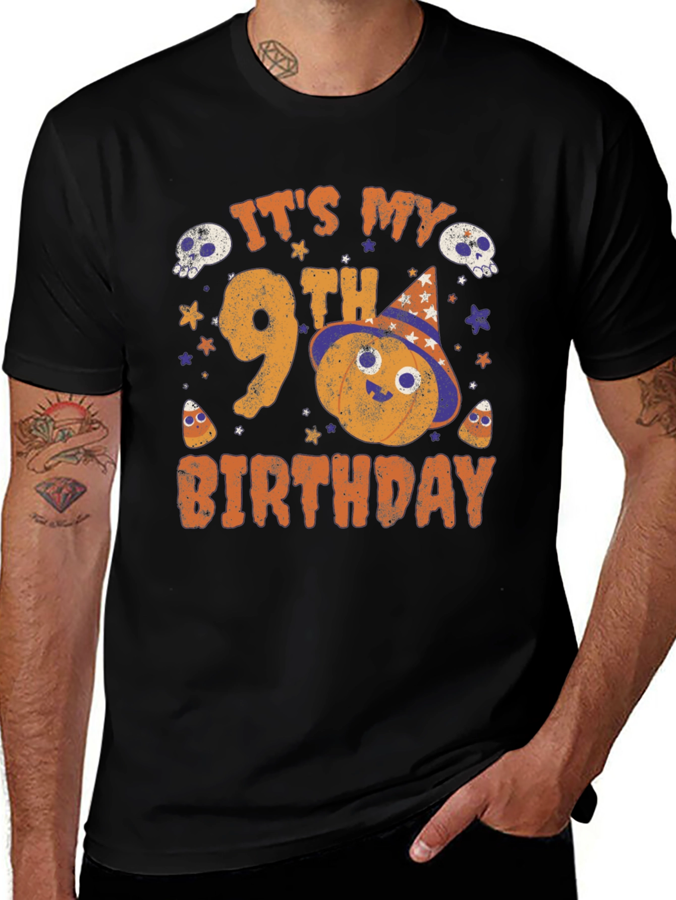It's My 9th Birthday Halloween Pumpkin T-Shirt
