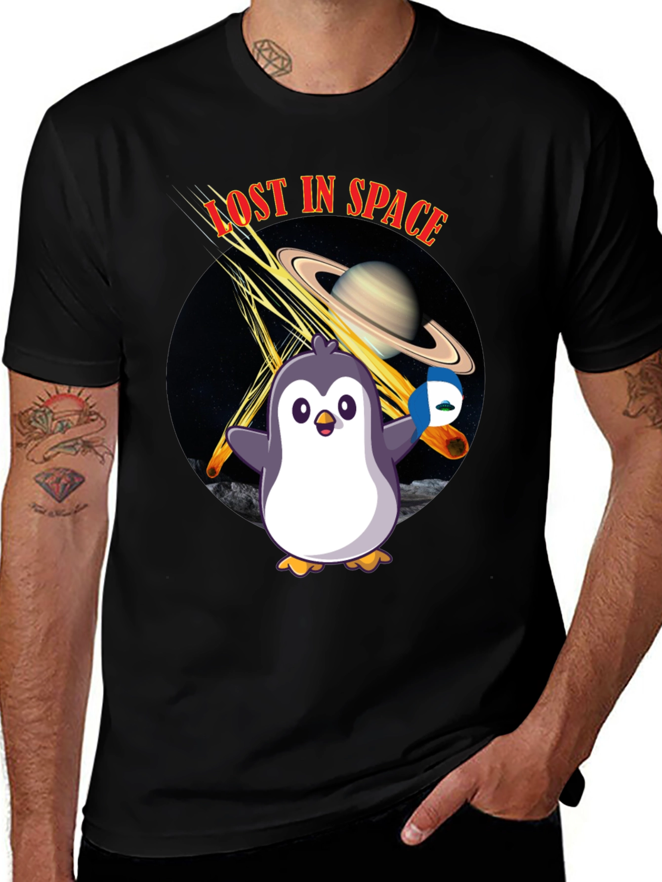 Variant 14 of Lost in Space Penguin T-Shirt