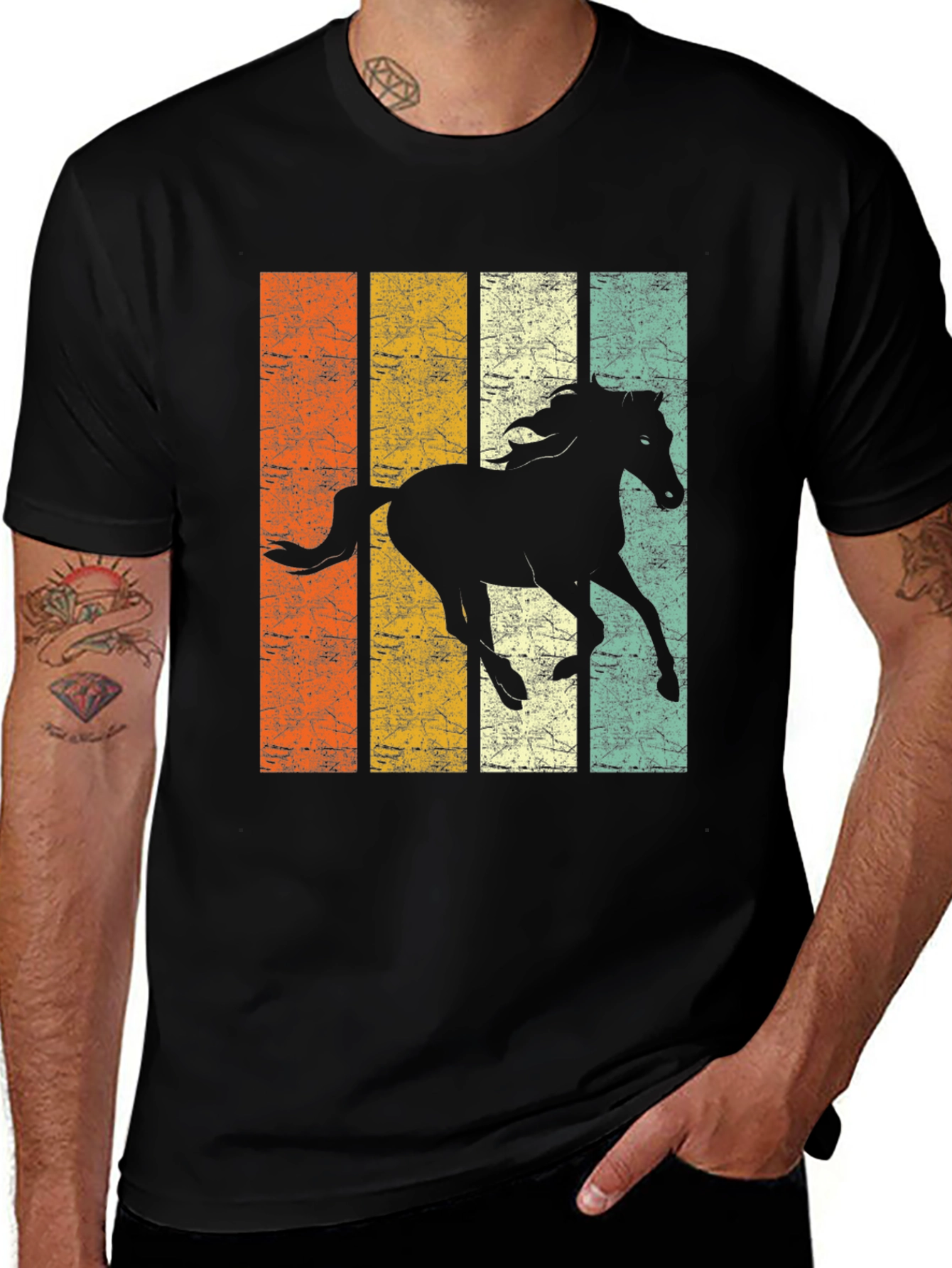 Variant 2 of Vintage Horse Graphic Tee - Black