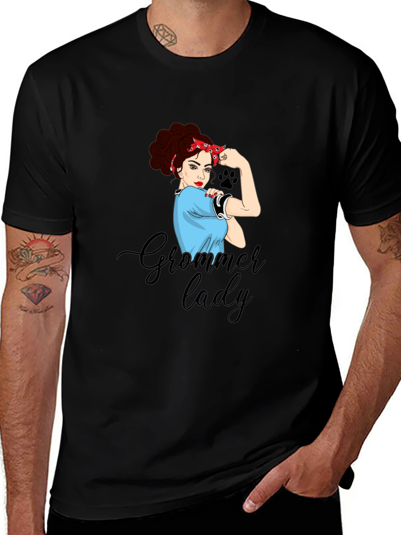 Variant 16 of Groomer Lady Black T-Shirt