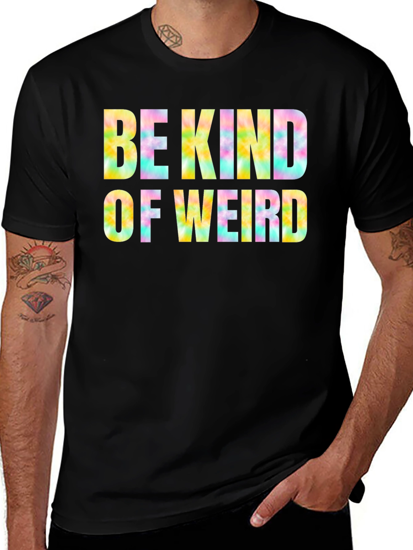 Variant 29 of Be Kind Of Weird Graphic T-Shirt - Black