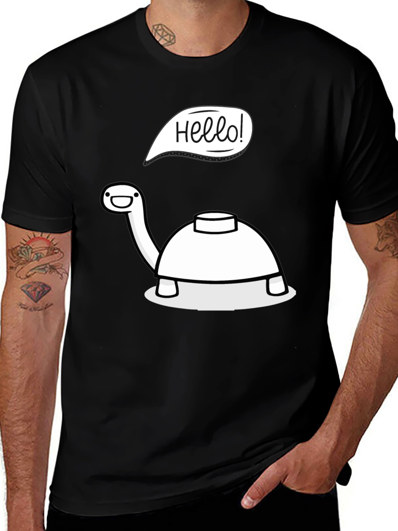 Variant 26 of Hello Turtle T-Shirt - Cartoon Fun!