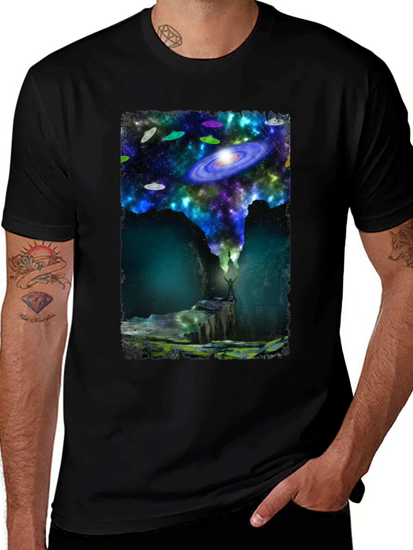 Variant 13 of Cosmic Explorer Black T-Shirt