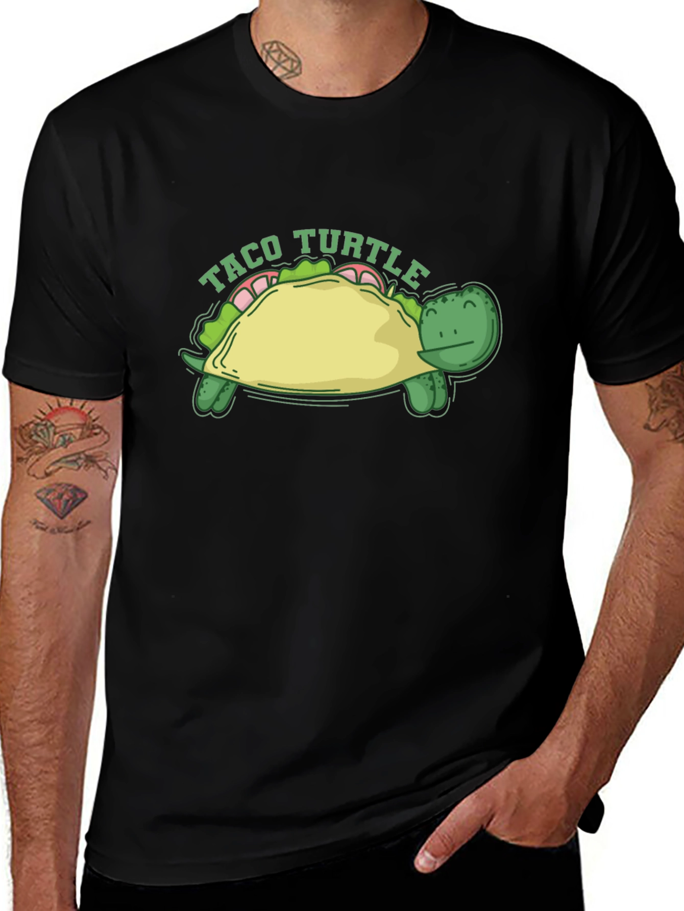 Taco Turtle T-Shirt - Funny Cartoon Graphic Tee