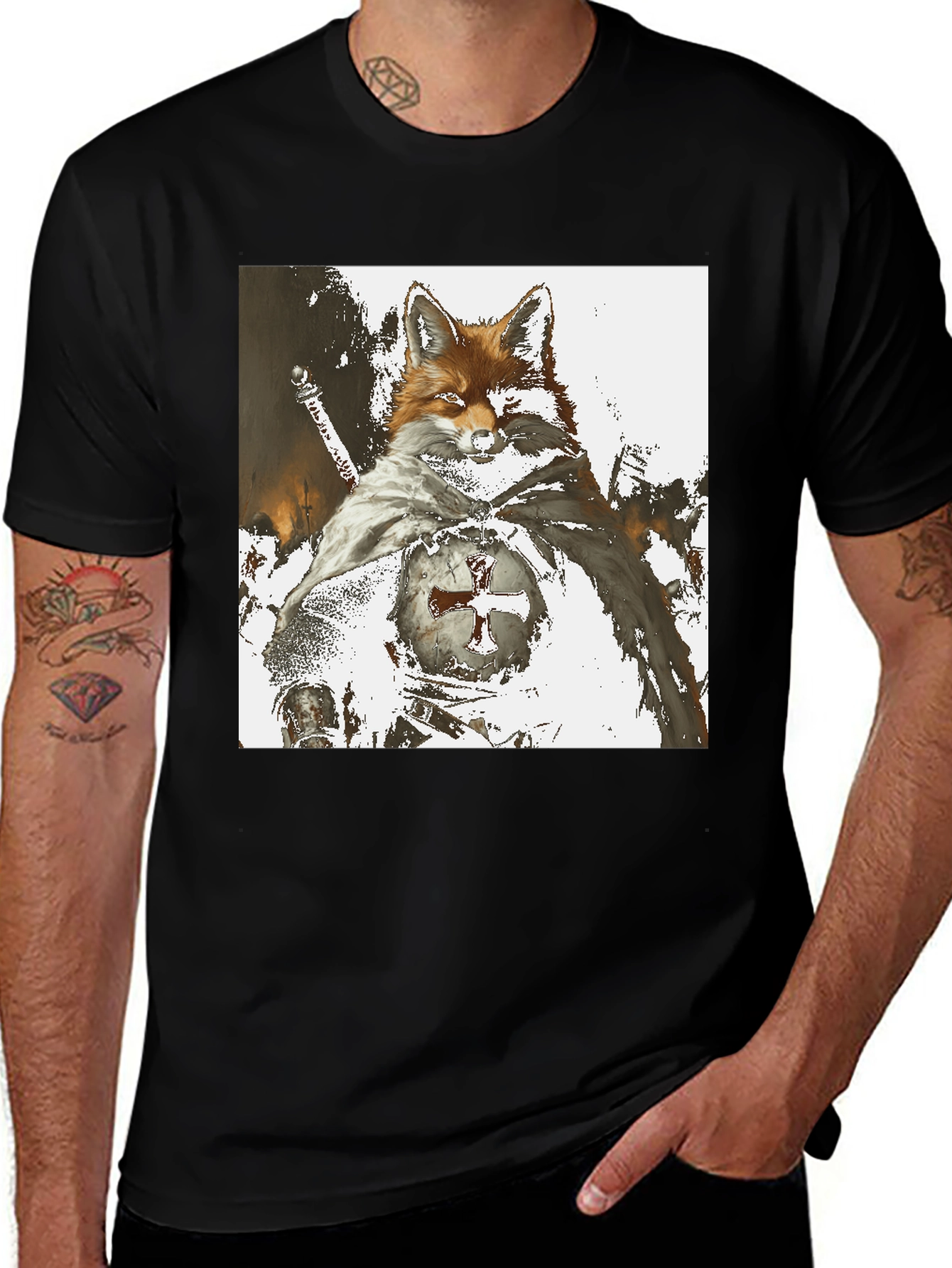 Fox Knight T-Shirt - Unique Graphic Tee