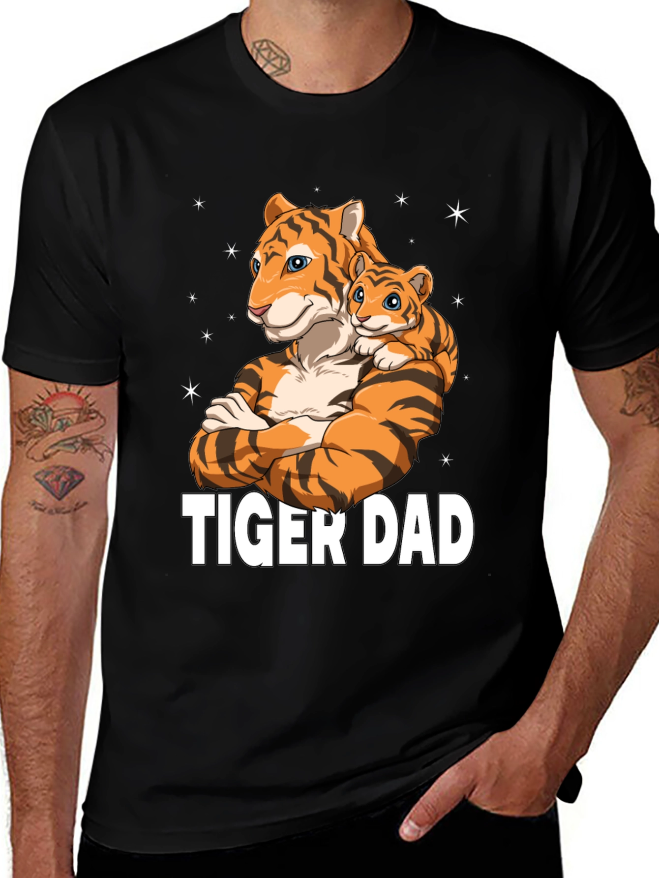 Variant 27 of Tiger Dad Graphic Tee - Father's Day Gift