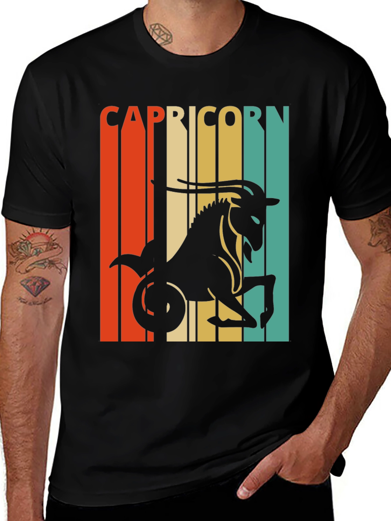 Retro Capricorn Zodiac T-Shirt