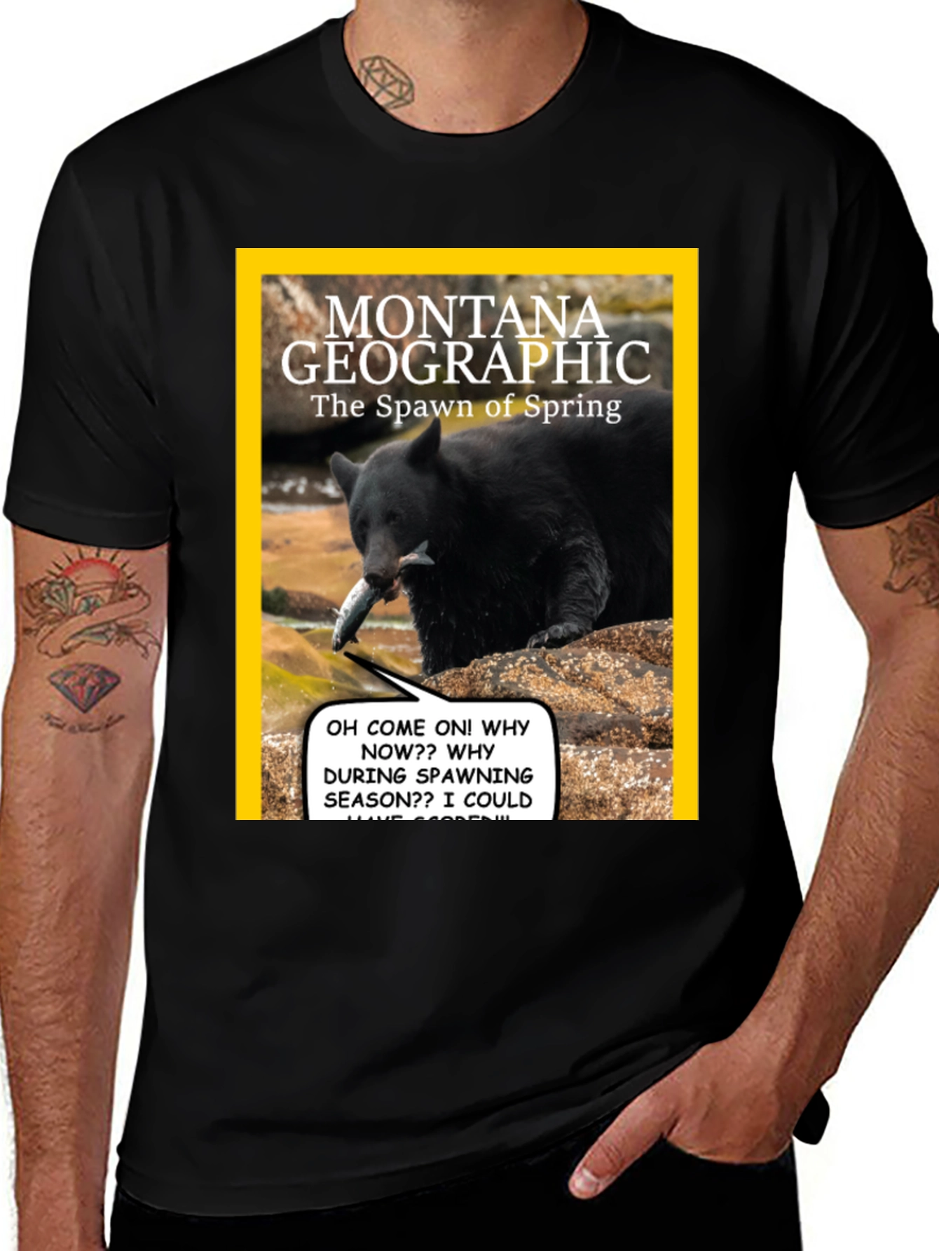 Variant 16 of Montana Geographic Bear T-Shirt - Spawn of Spring