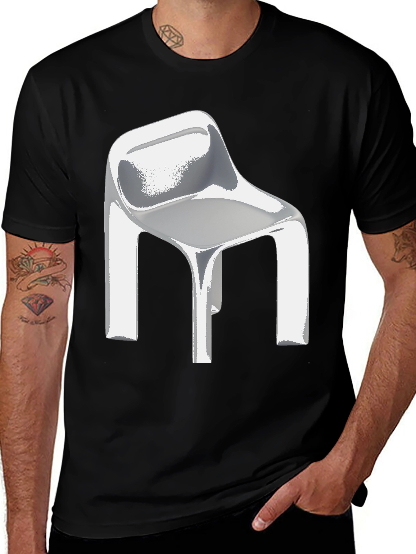 Variant 30 of Chair Graphic Tee - Modern Minimalist Design