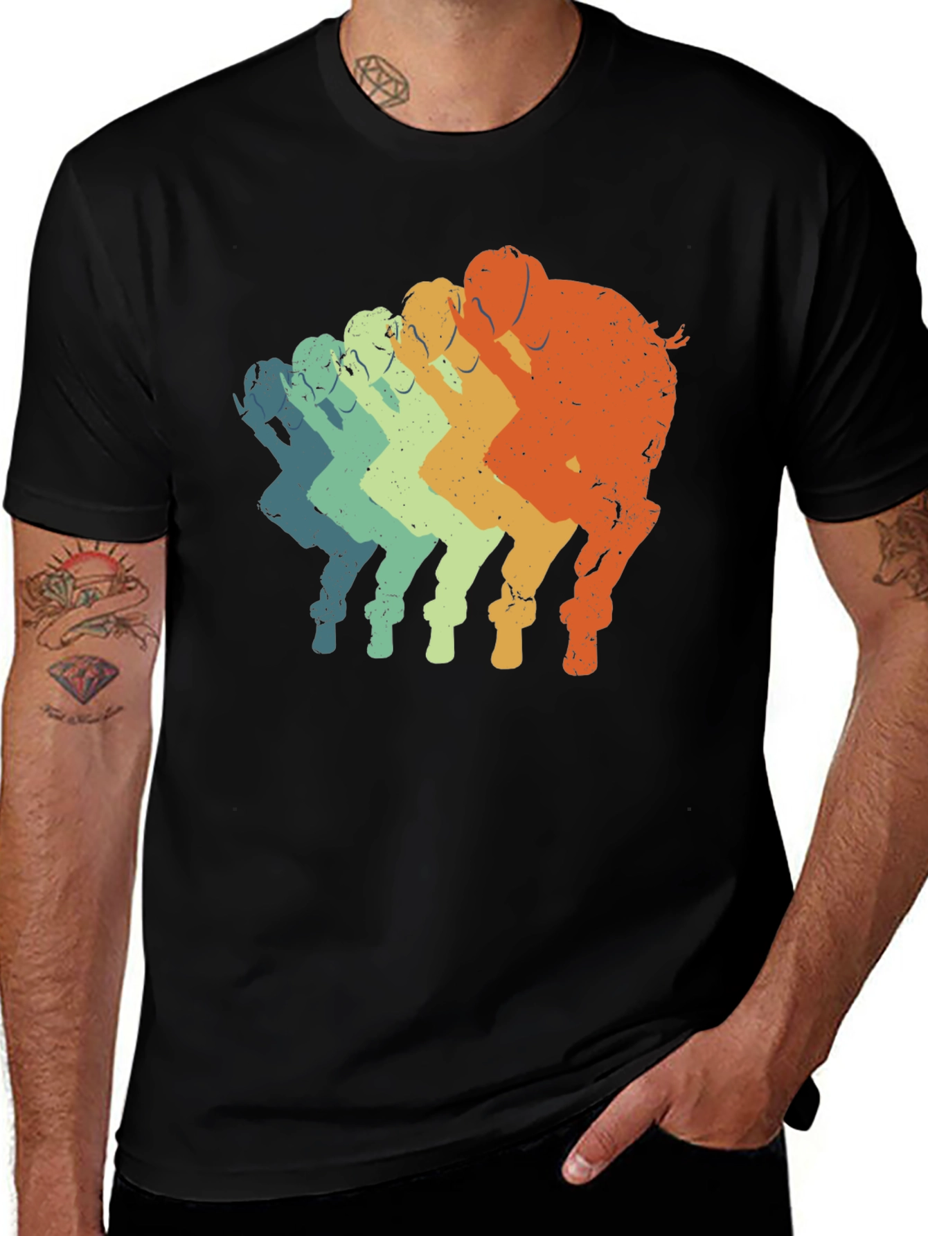 Variant 18 of Retro Elephant T-Shirt - Gradient Design