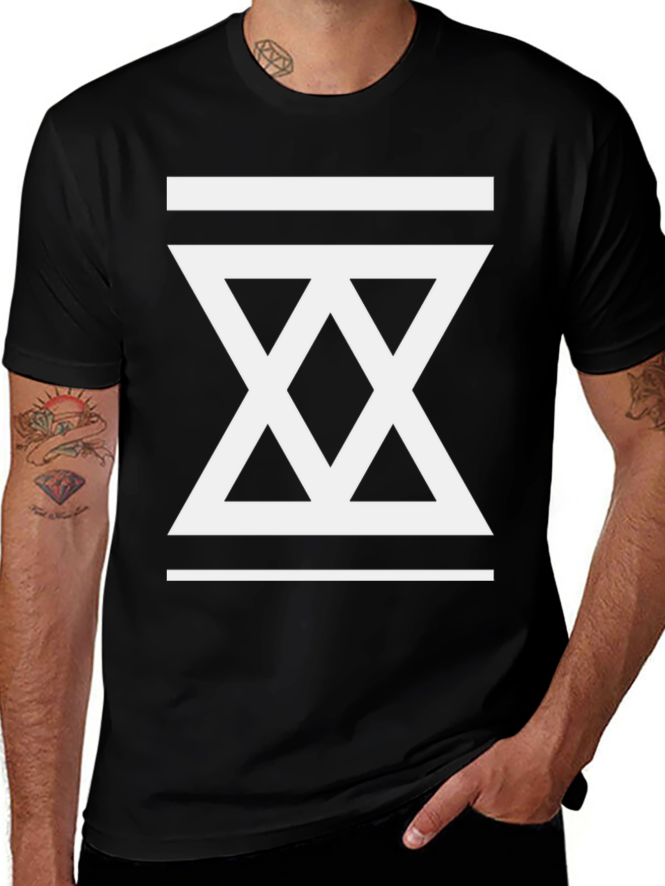Variant 3 of Abstract Geometric Graphic Tee - Black