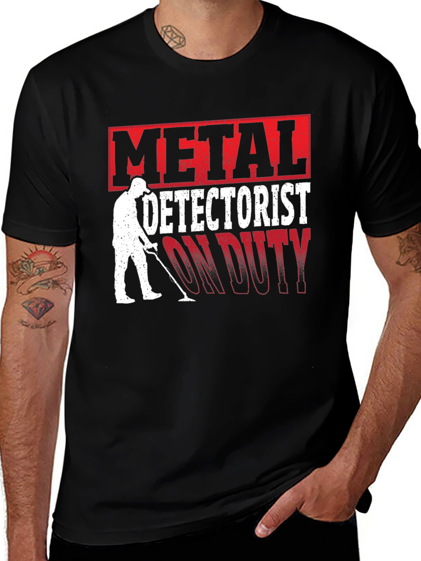 Variant 7 of Metal Detectorist On Duty Graphic T-Shirt