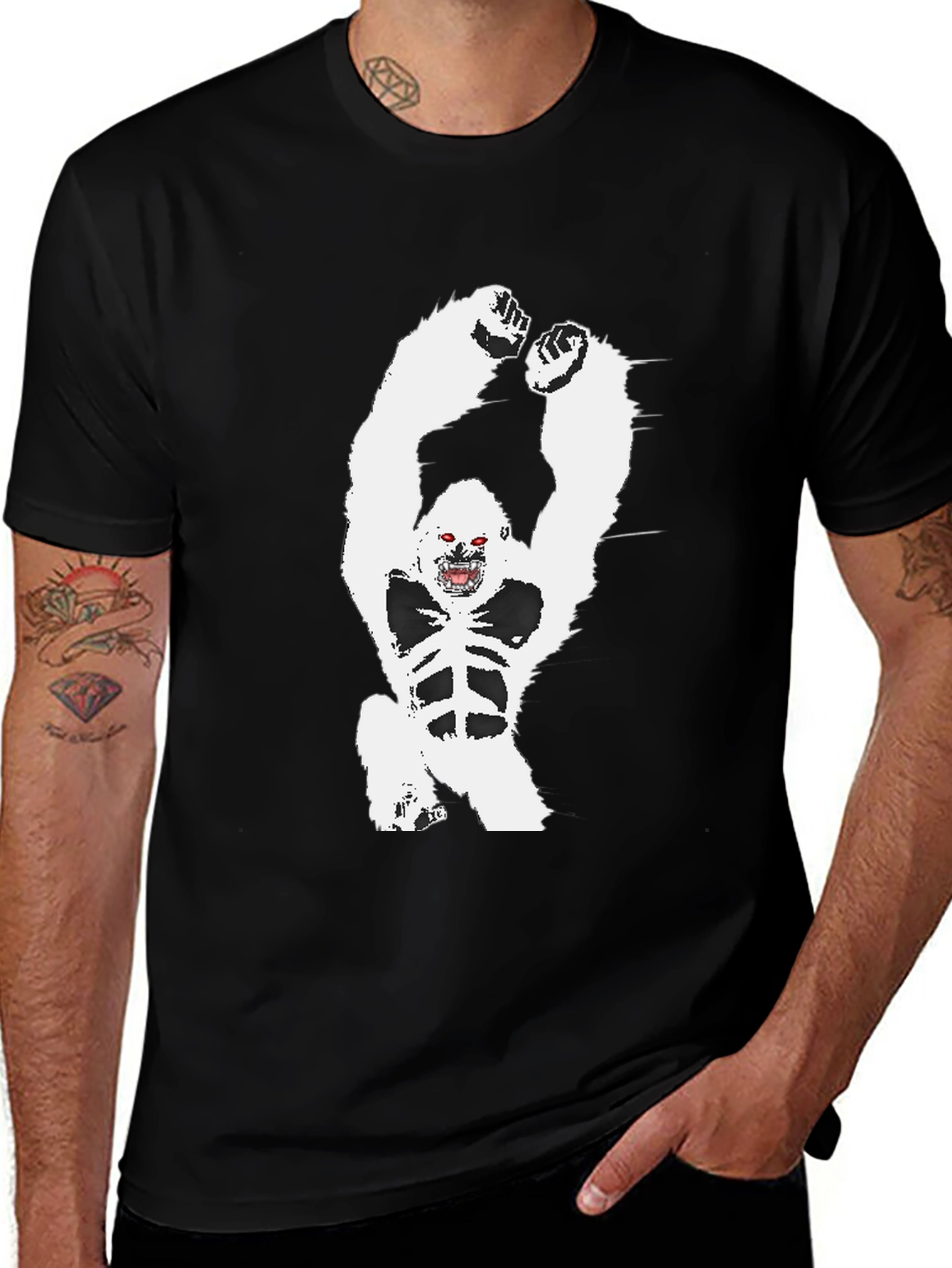 Variant 3 of Albino Gorilla Graphic T-Shirt