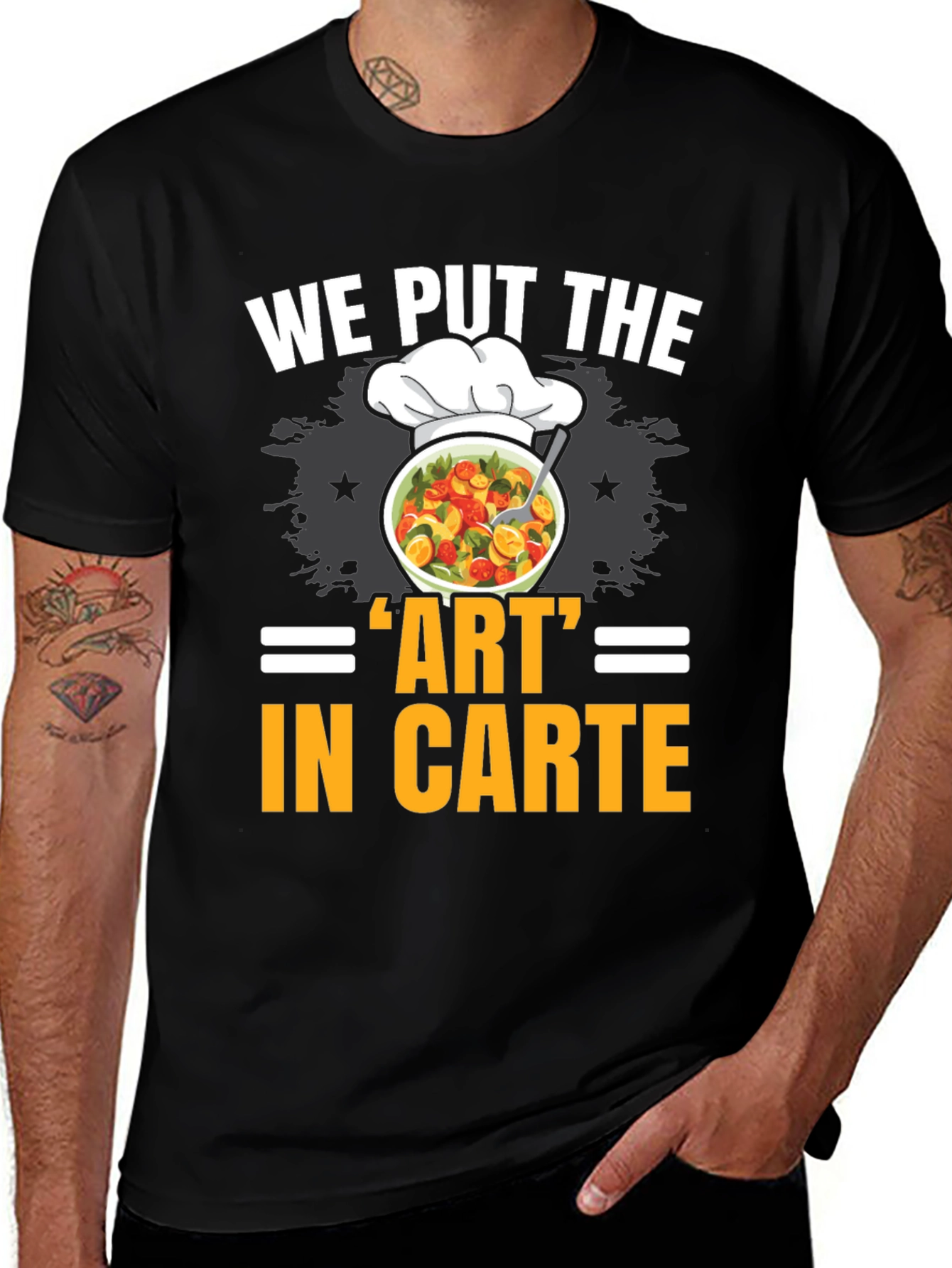 Variant 21 of Chef 'Art' Carte Black Graphic T-Shirt