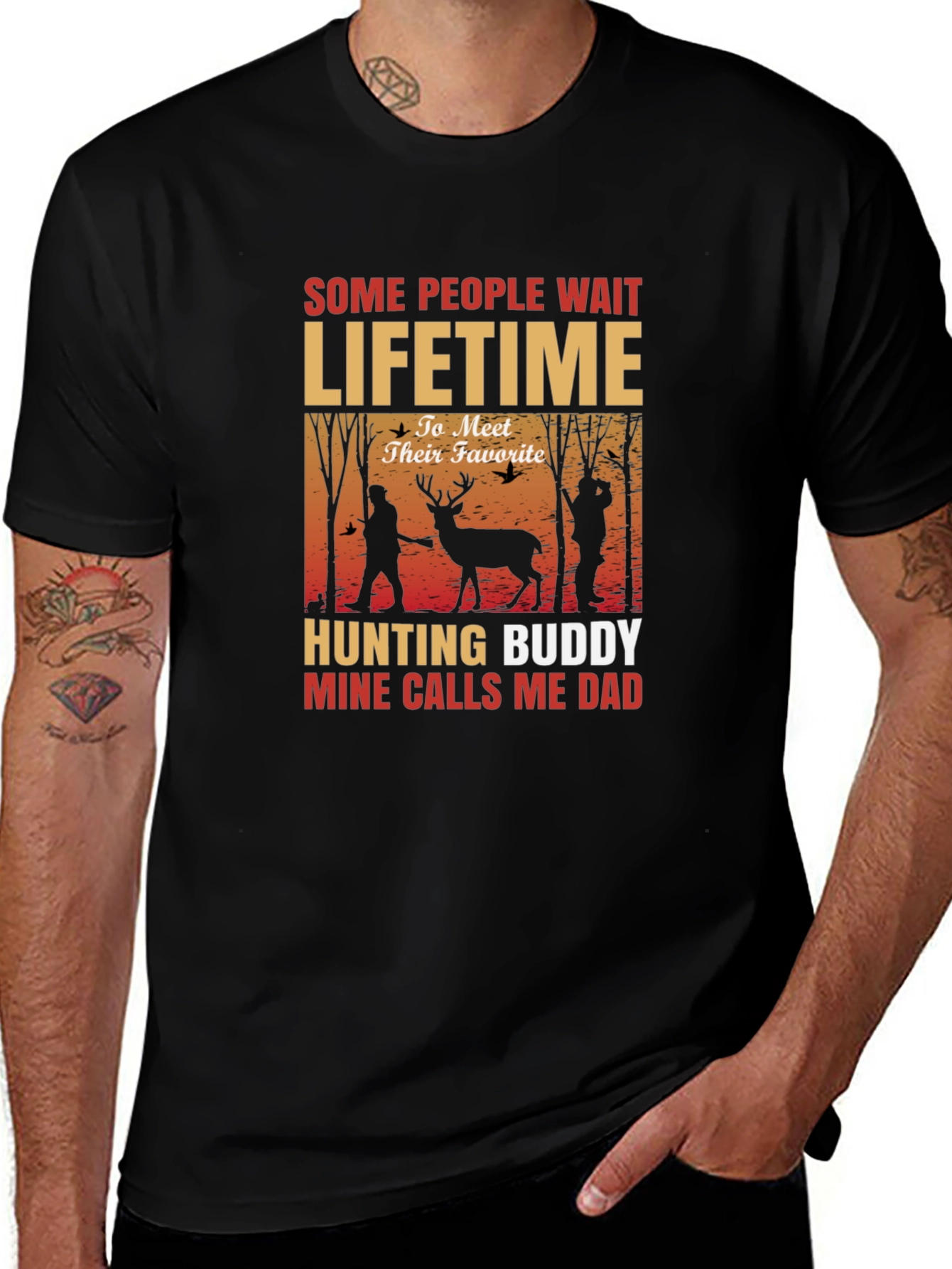 Variant 27 of Hunting Buddy Dad Graphic Tee