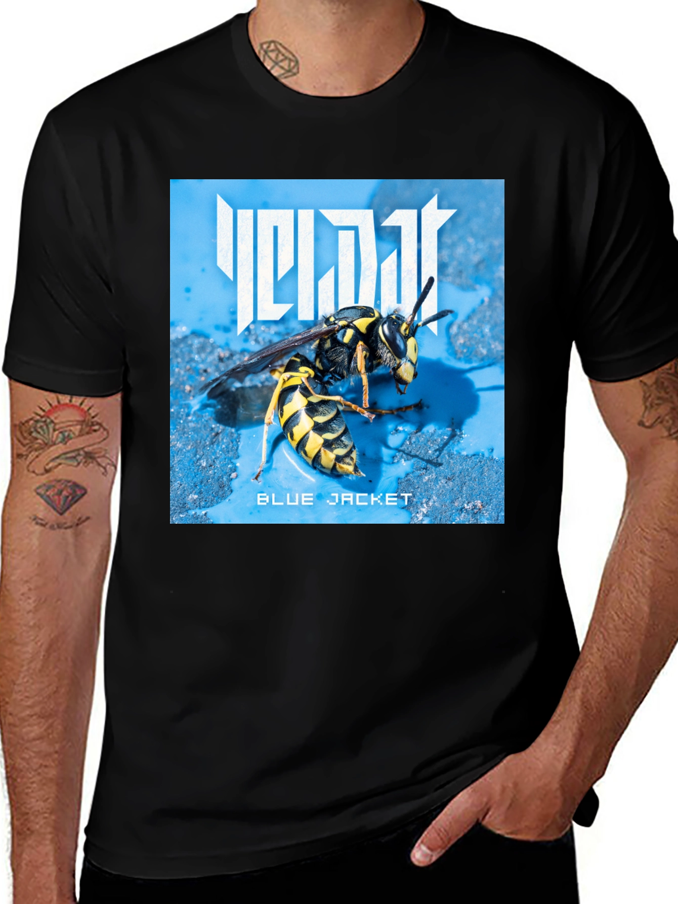 Black Blue Jacket Wasp Graphic T-Shirt main image