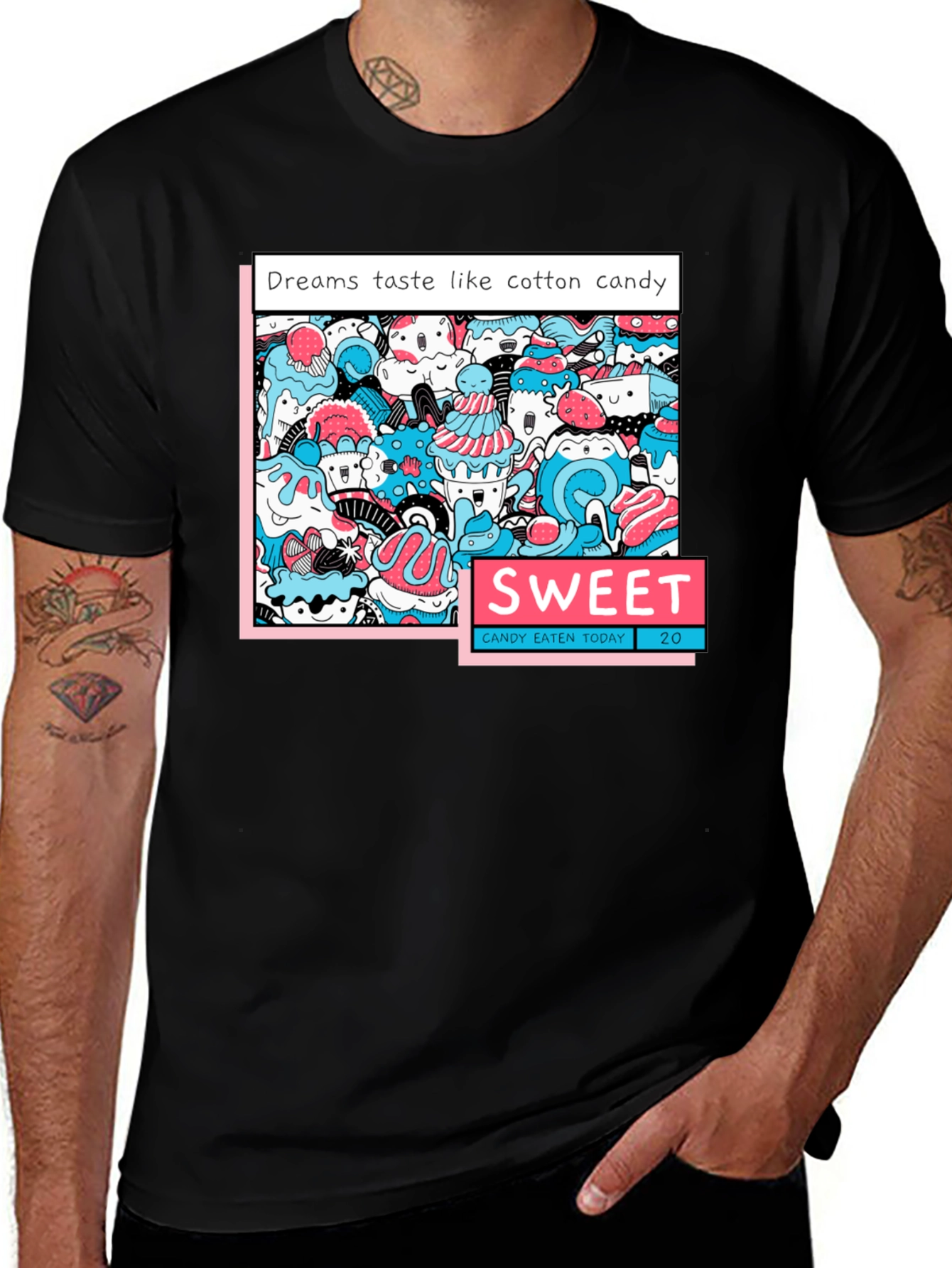 Variant 21 of Sweet Dreams Cotton Candy Graphic Tee