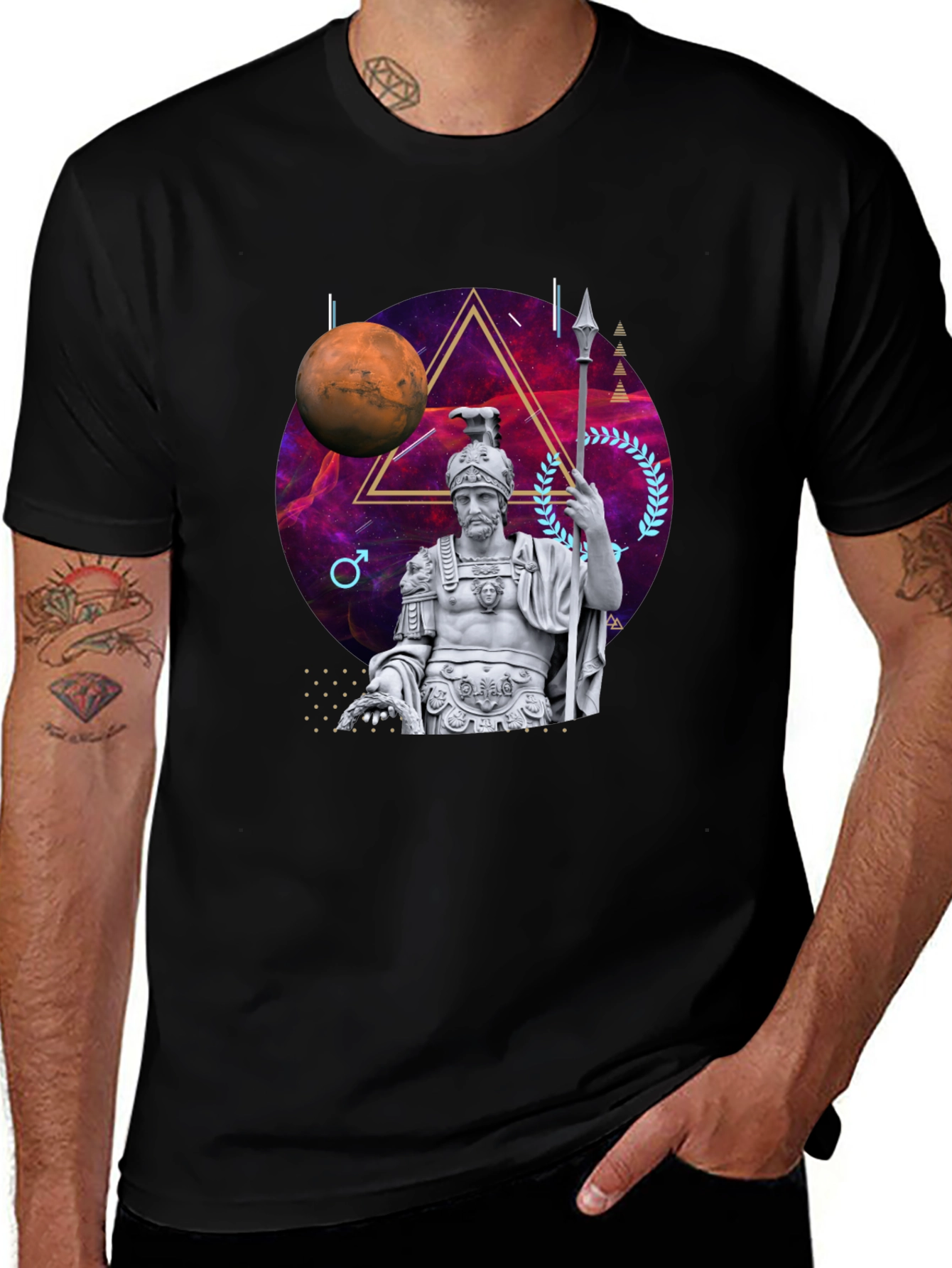 Variant 10 of Mars Roman Statue Graphic T-Shirt