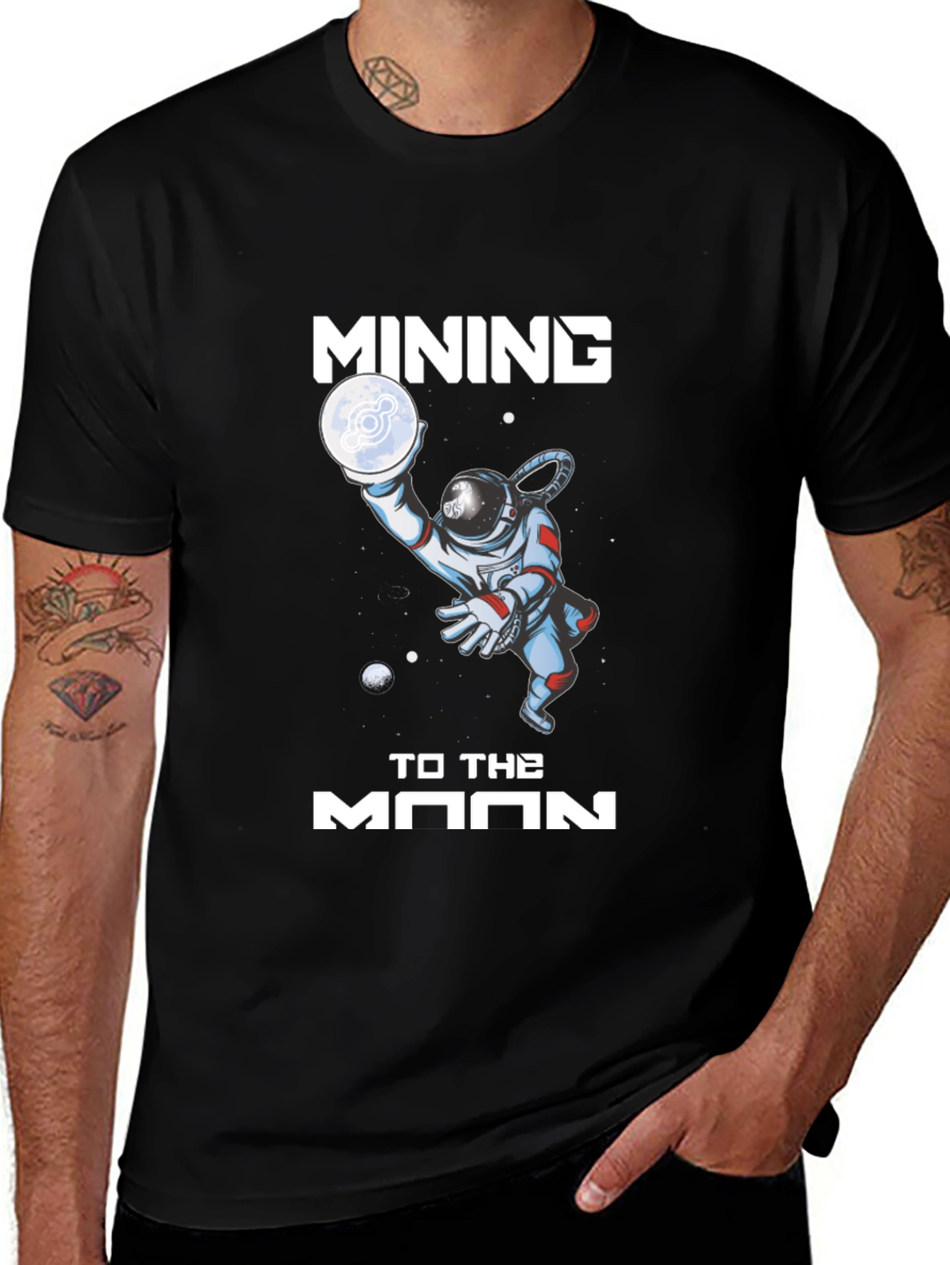 Mining to the Moon Graphic T-Shirt