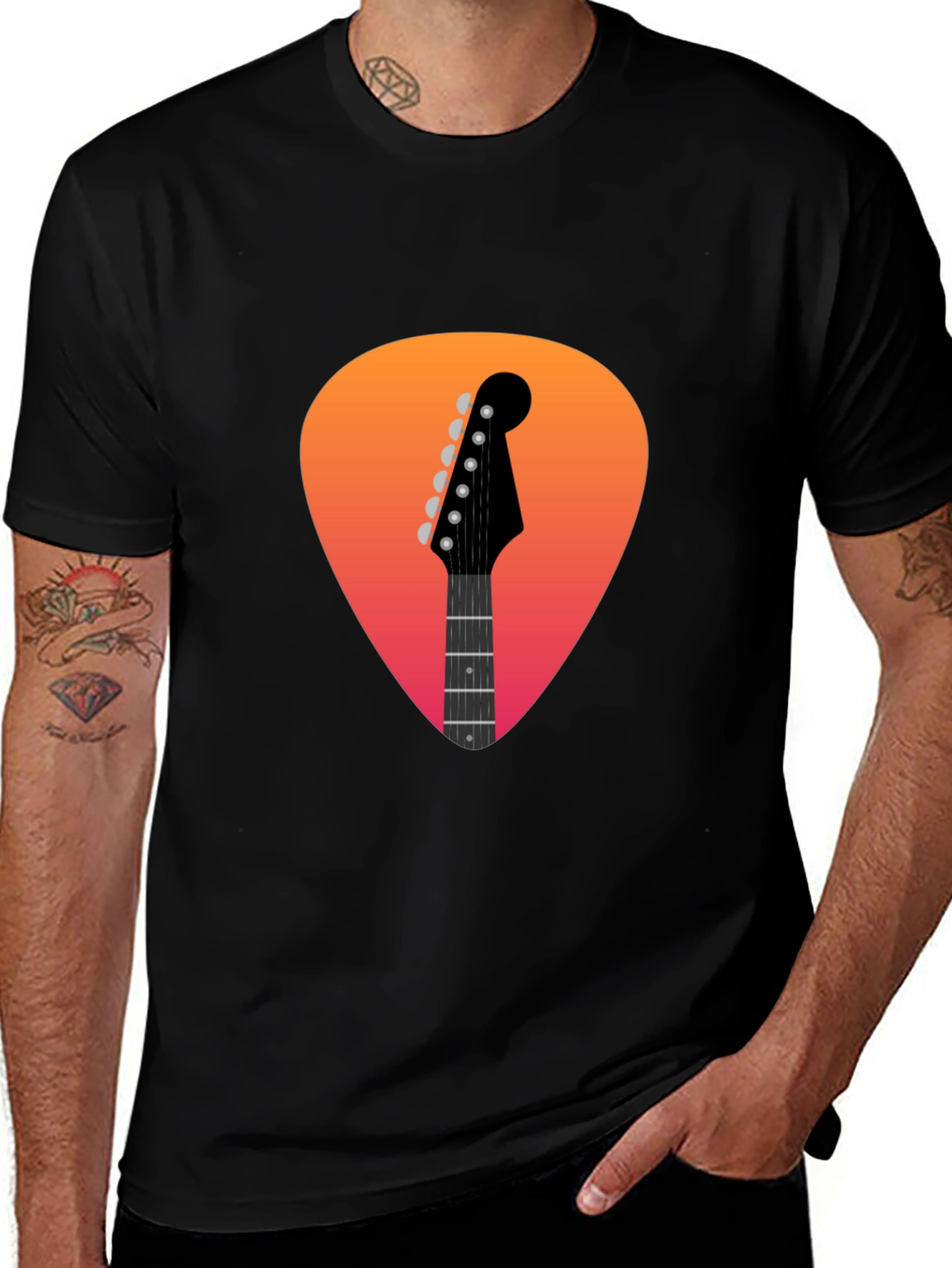 Variant 6 of Guitar Pick Graphic Tee - Music Lover's T-Shirt